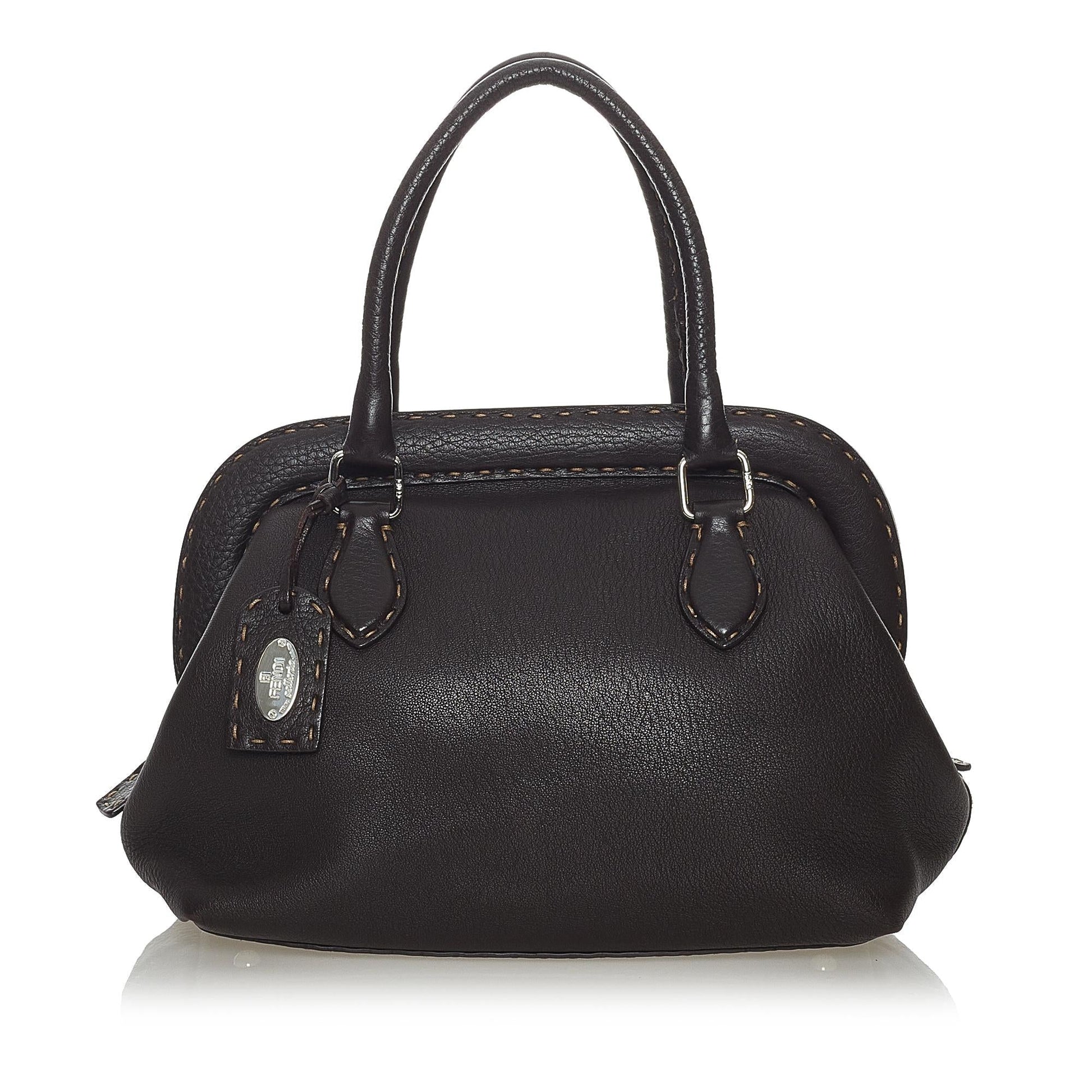 Fendi Selleria Handbag Shg Leather Satchel Bag Handbag Shg 37727