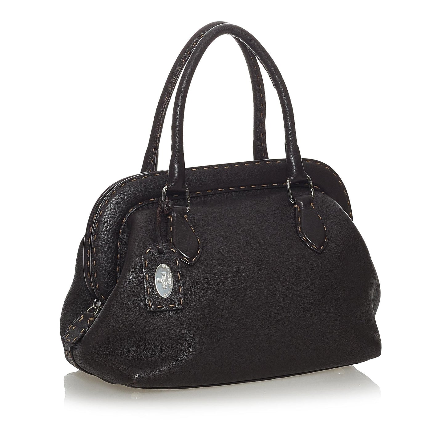 Fendi Selleria Handbag Shg Leather Satchel Bag Handbag Shg 37727