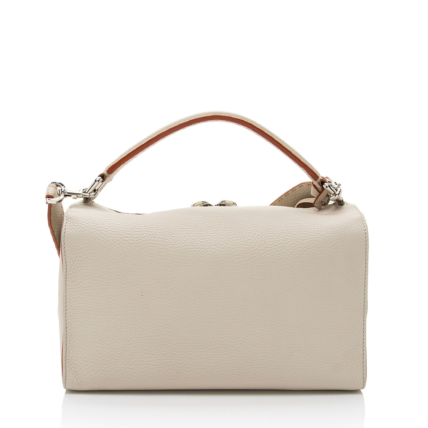 Fendi Selleria Lei Boston Bag Leather Satchel Bag