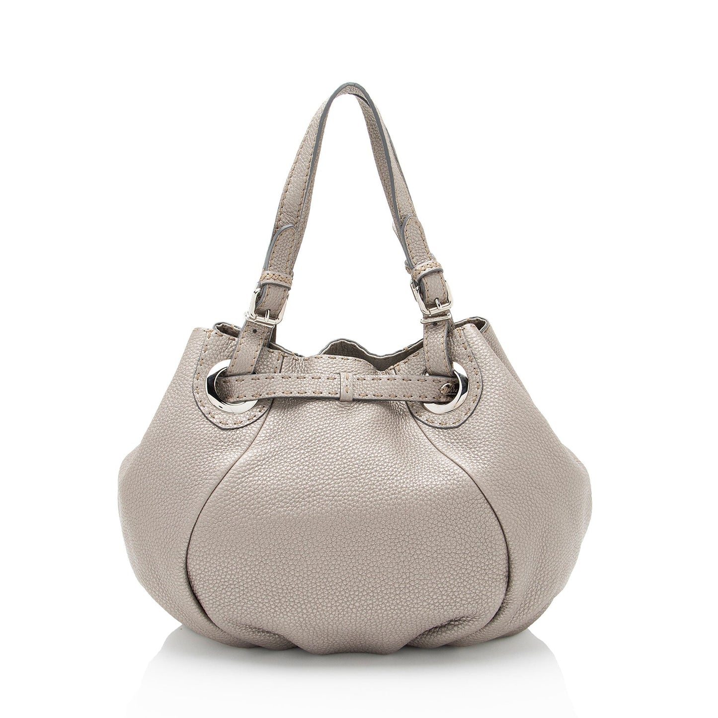 Fendi Selleria Pomodorino Satchel Leather Satchel Bag