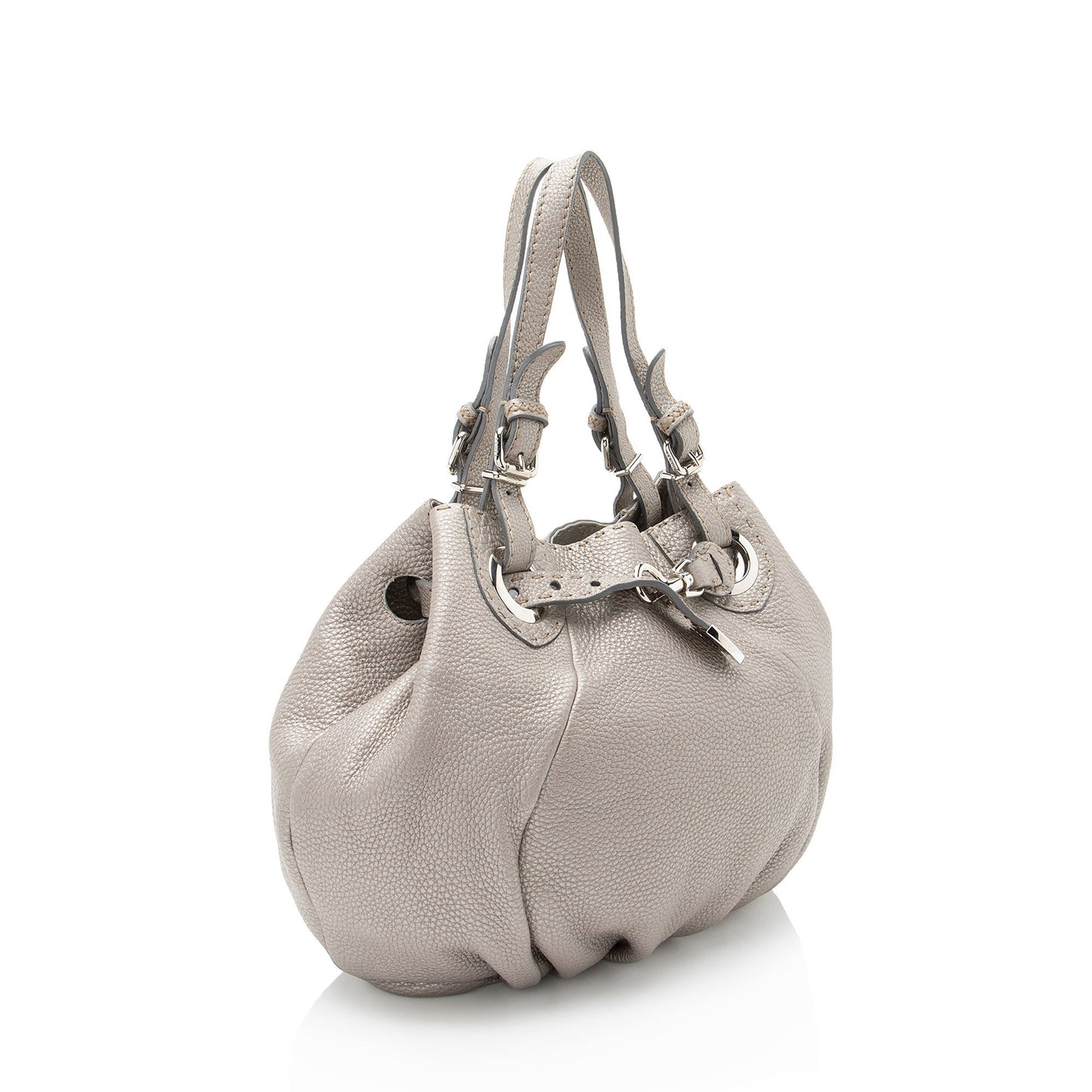 Fendi Selleria Pomodorino Satchel Leather Satchel Bag