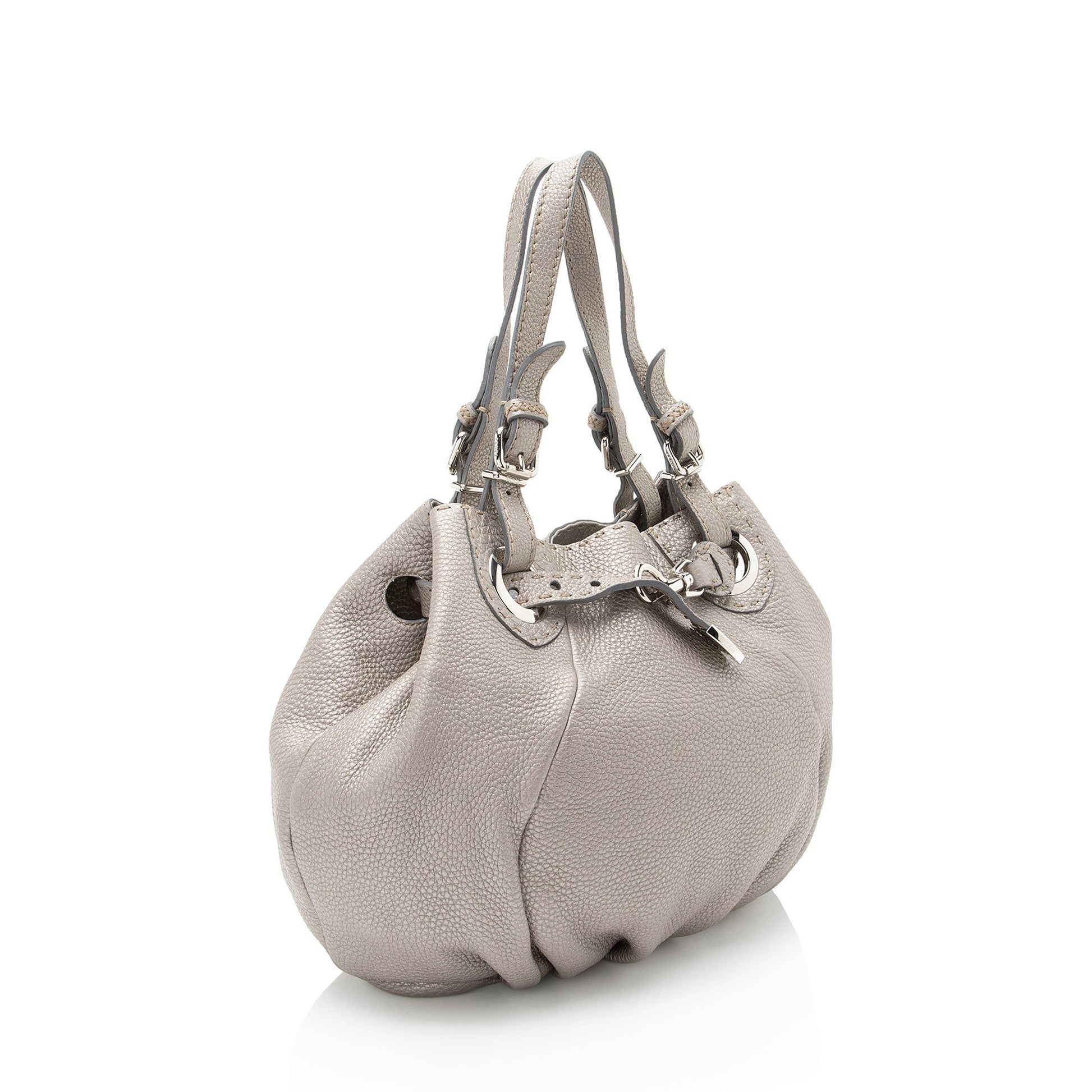Fendi Selleria Pomodorino Satchel Leather Satchel Bag