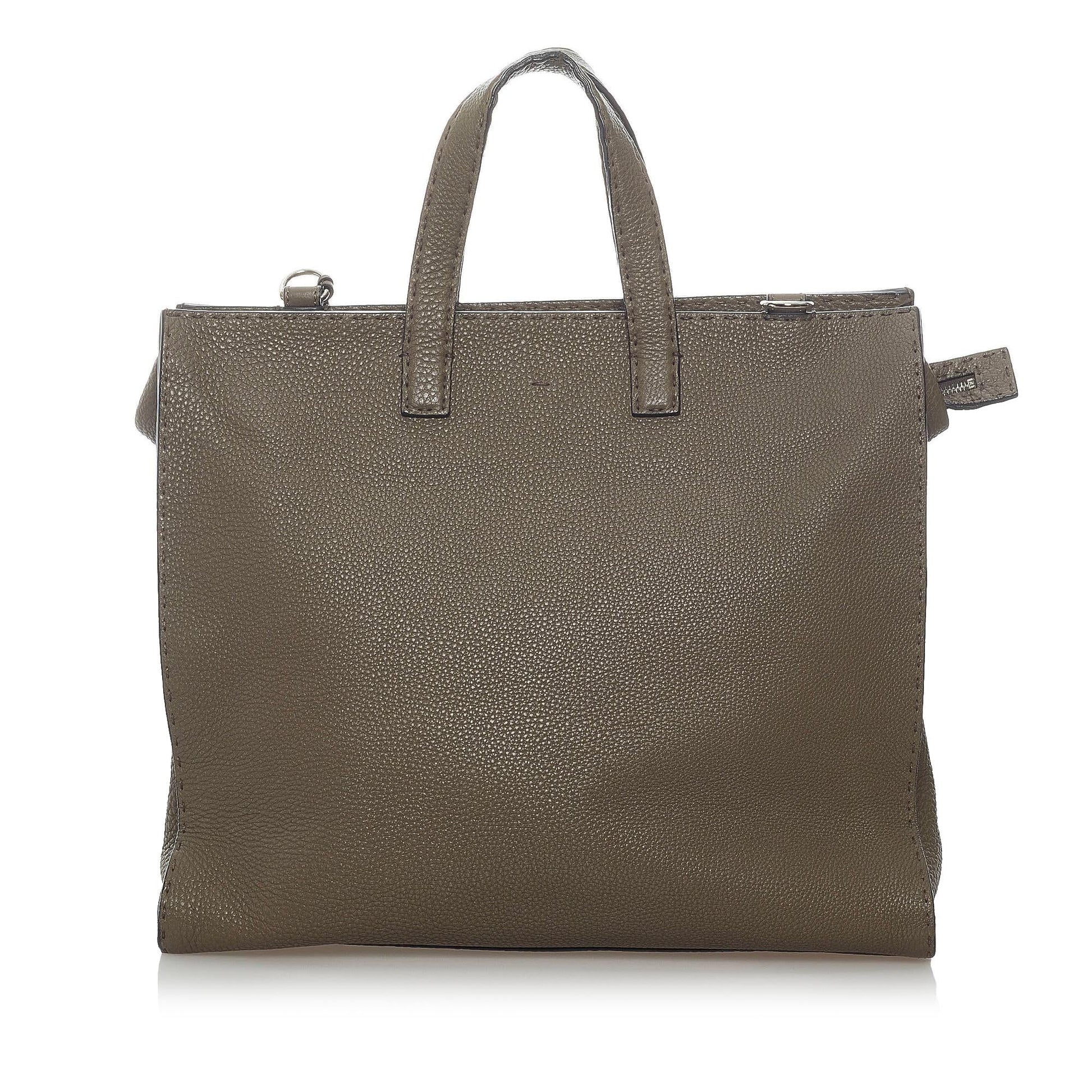 Fendi Selleria Satchel Shg Leather Satchel Bag