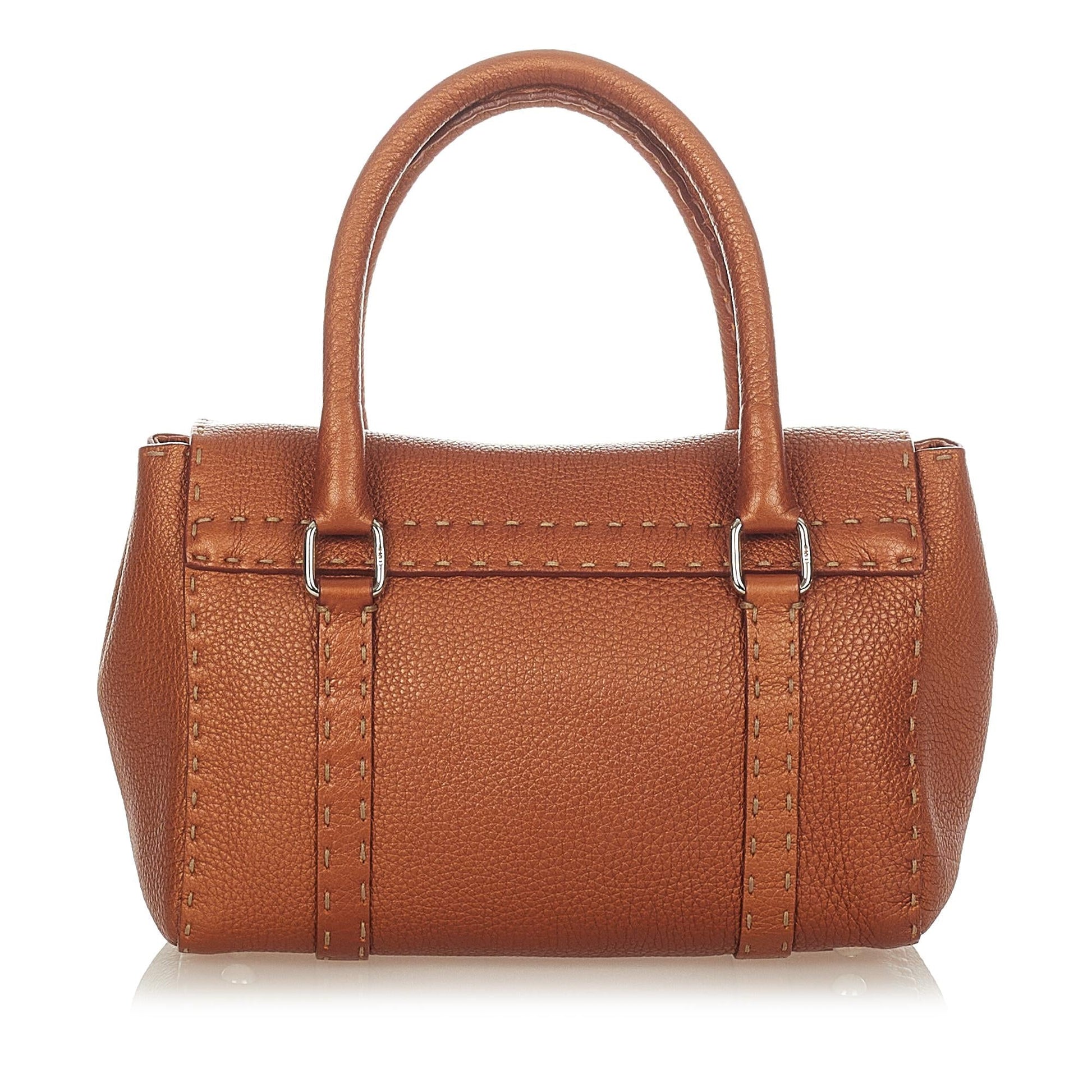 Fendi Selleria Linda Handbag Shg Leather Satchel Bag Handbag Shg 26197