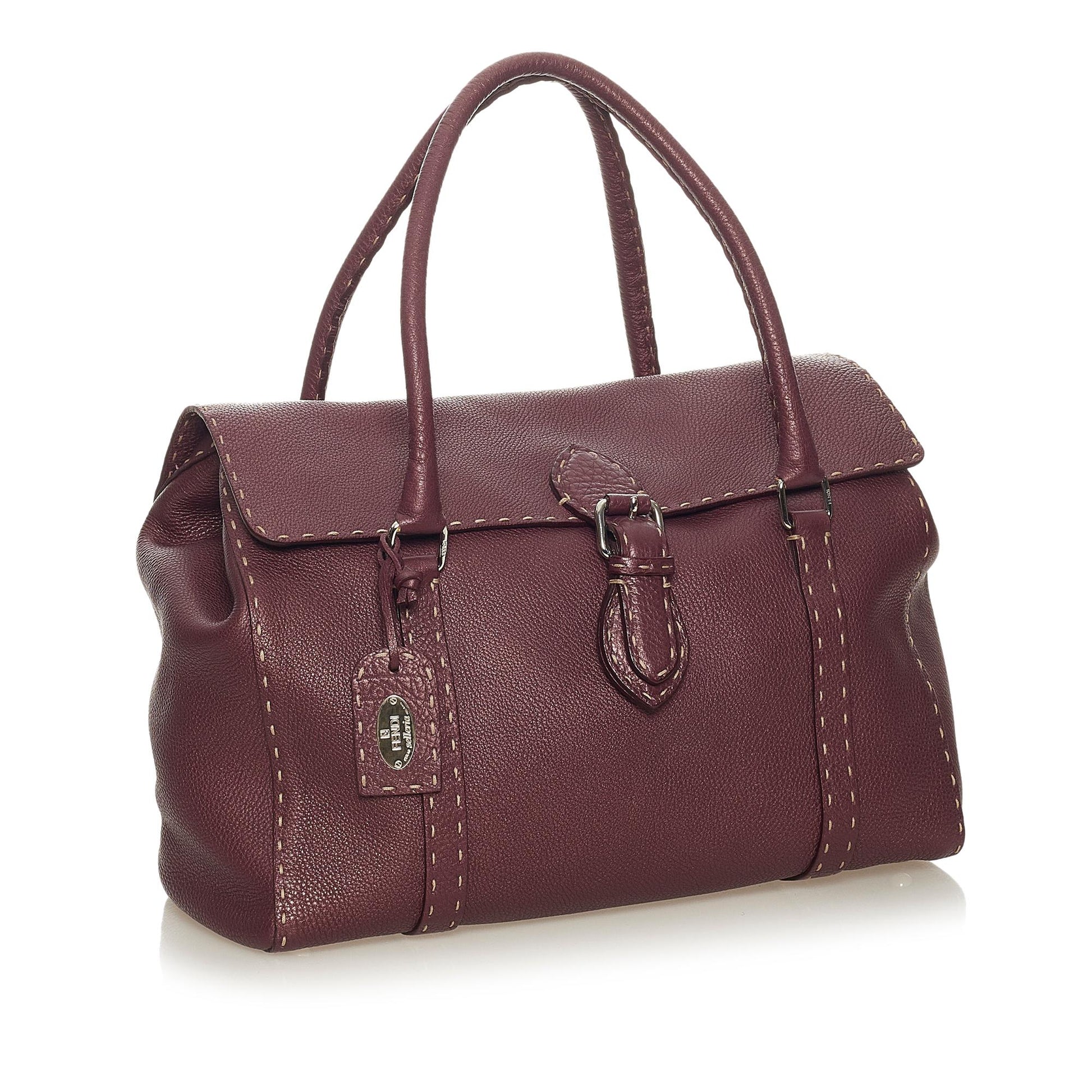 Fendi Selleria Linda Handbag Shg Leather Satchel Bag Handbag Shg 27779