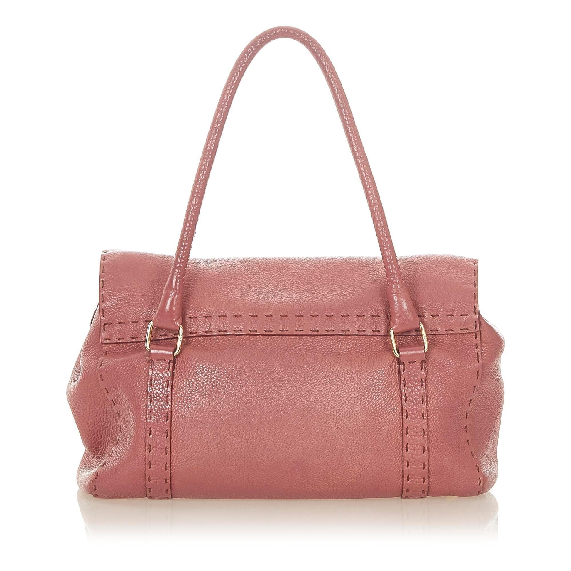 Fendi Selleria Linda Handbag Shg Leather Satchel Bag Handbag Shg 31685