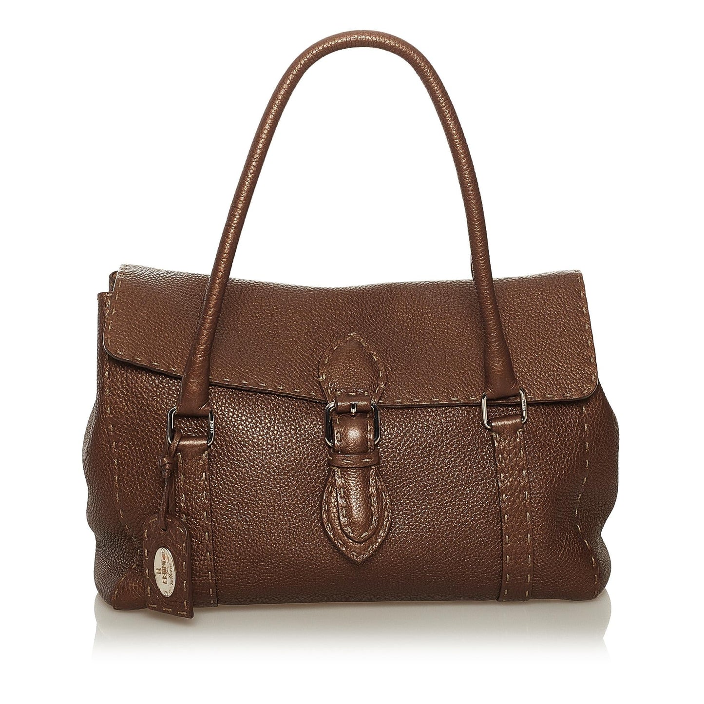 Fendi Selleria Linda Handbag Shg Leather Satchel Bag Handbag Shg 34866