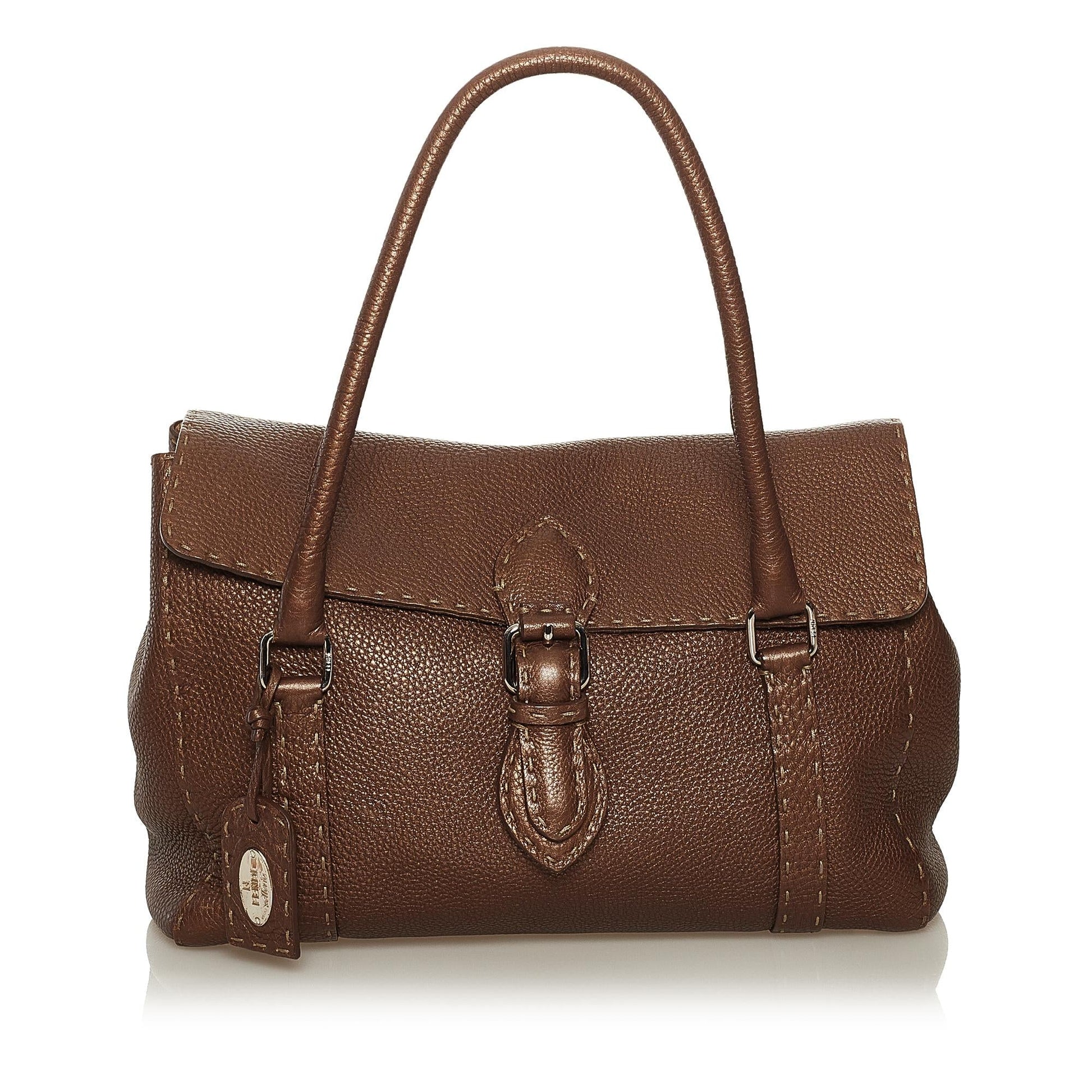 Fendi Selleria Linda Handbag Shg Leather Satchel Bag Handbag Shg 34866