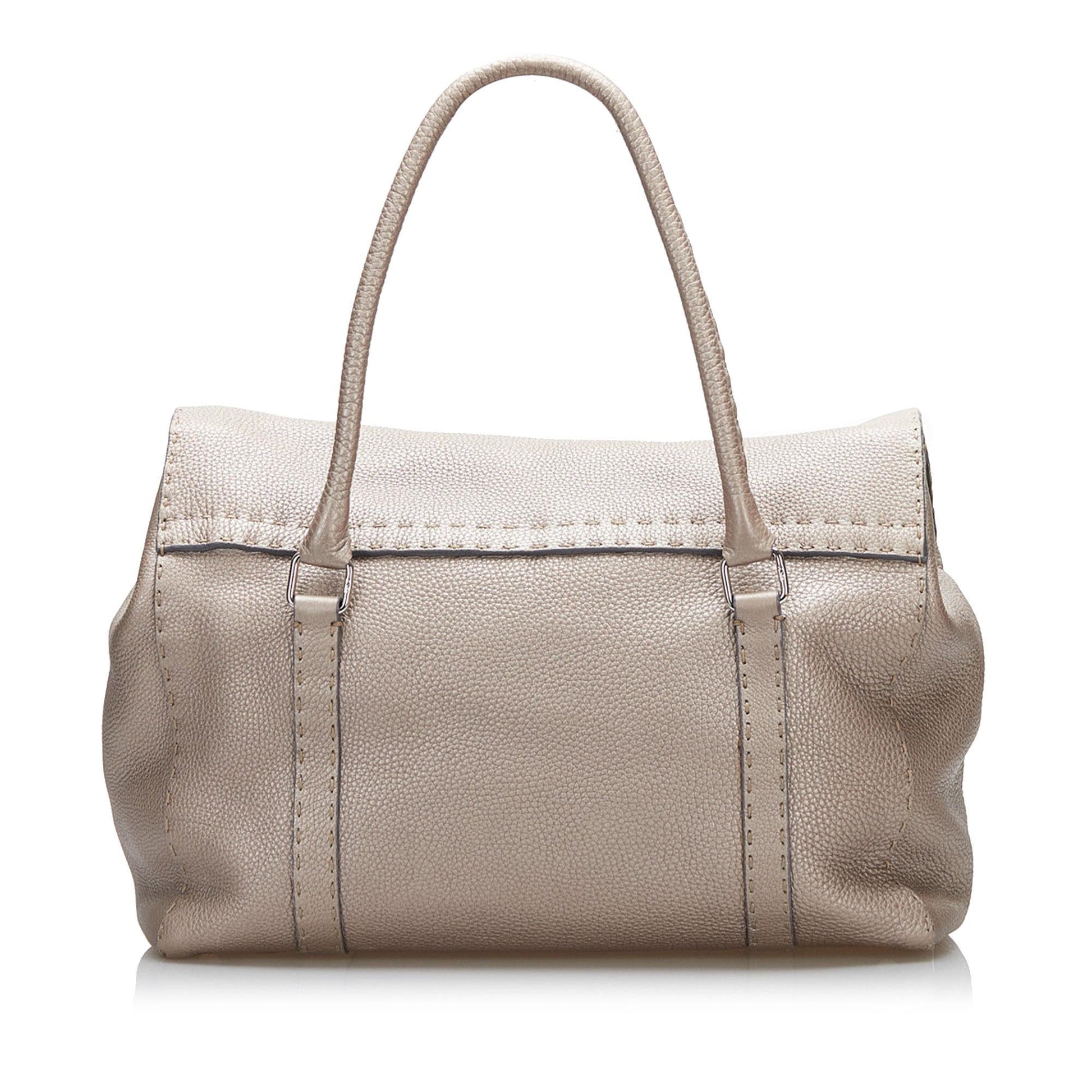 Fendi Selleria Linda Handbag Shg Uygmwl Leather Satchel Bag