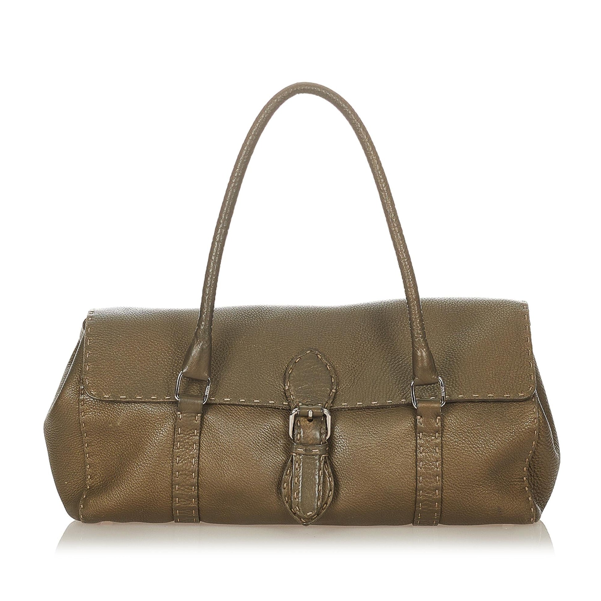 Fendi Selleria Linda Shoulder Bag Shg Leather Bag Shg 23944