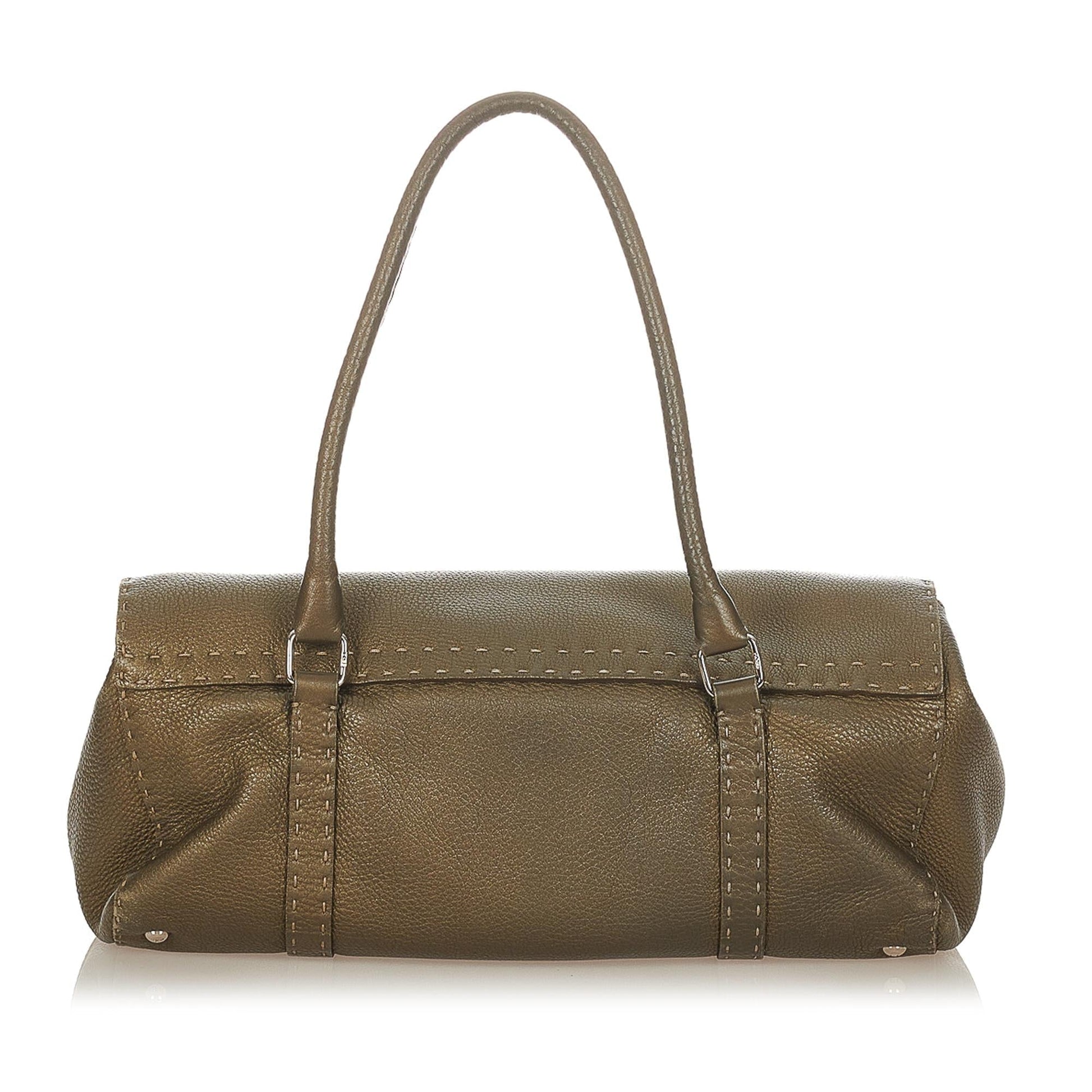 Fendi Selleria Linda Shoulder Bag Shg Leather