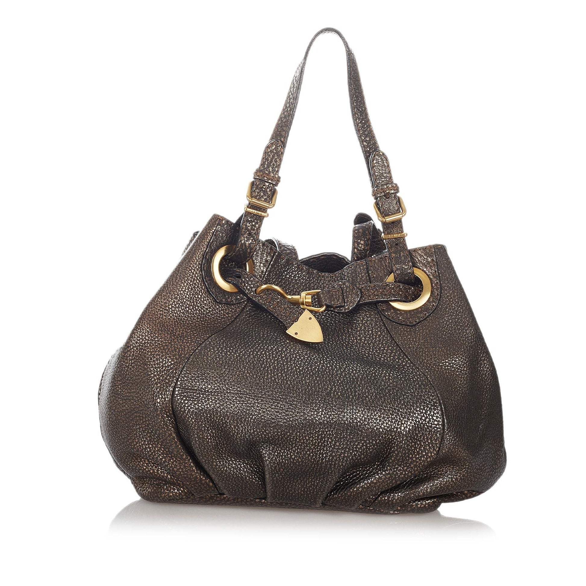 Fendi Selleria Pomodorino Tote Bag Shg Leather