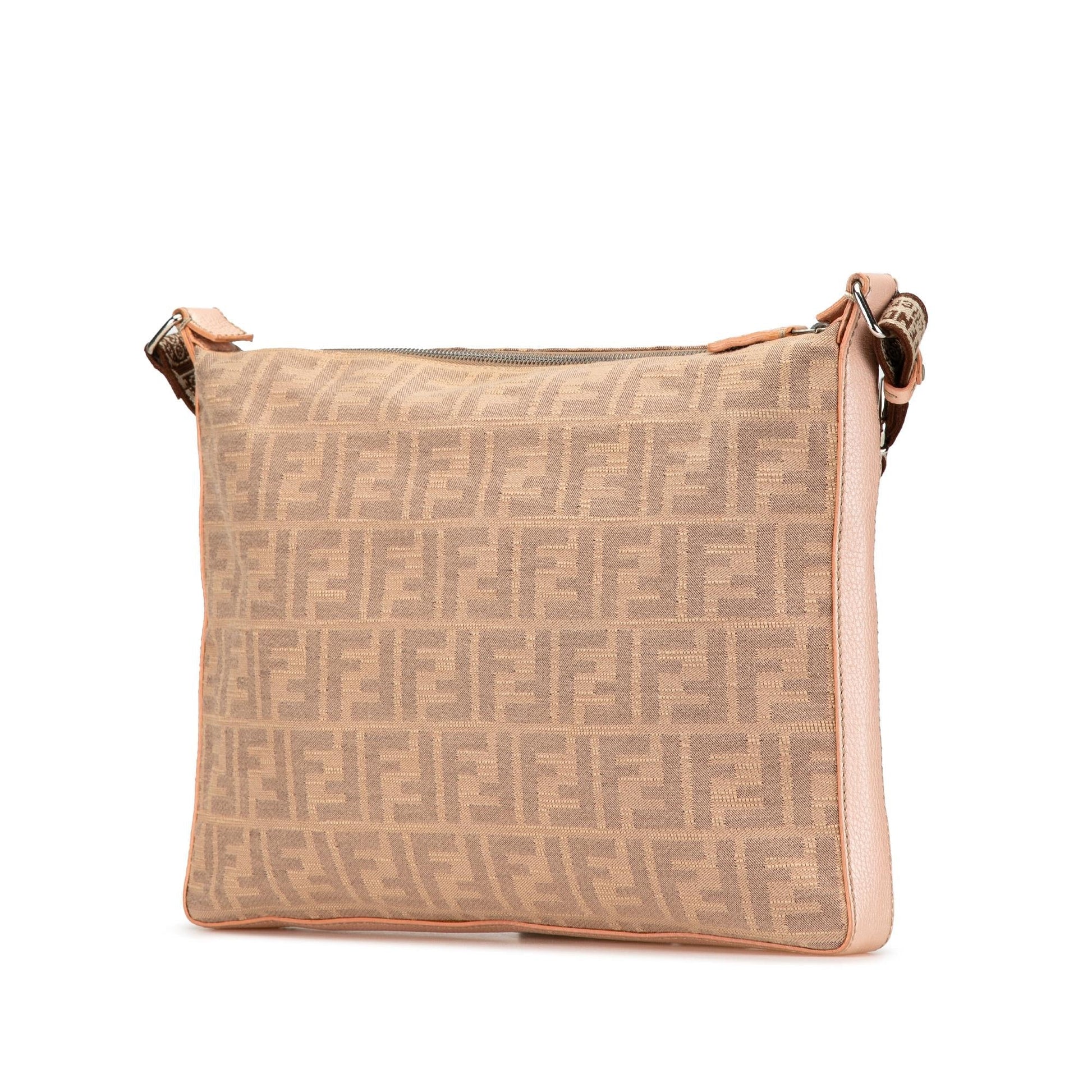 Fendi Selleria Zucca Crossbody Canvas Crossbody Bag