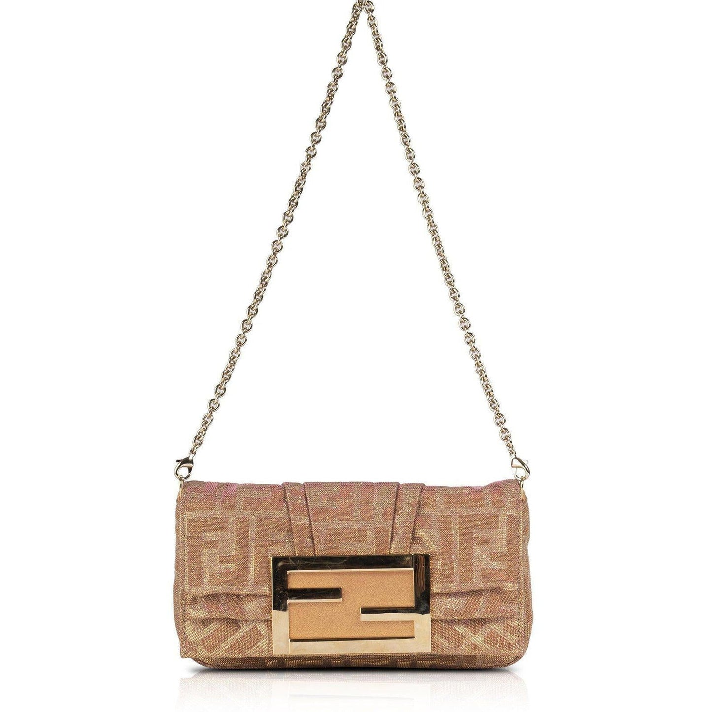 Fendi Sequin Mia Pochette Bag Leather Travel Bag