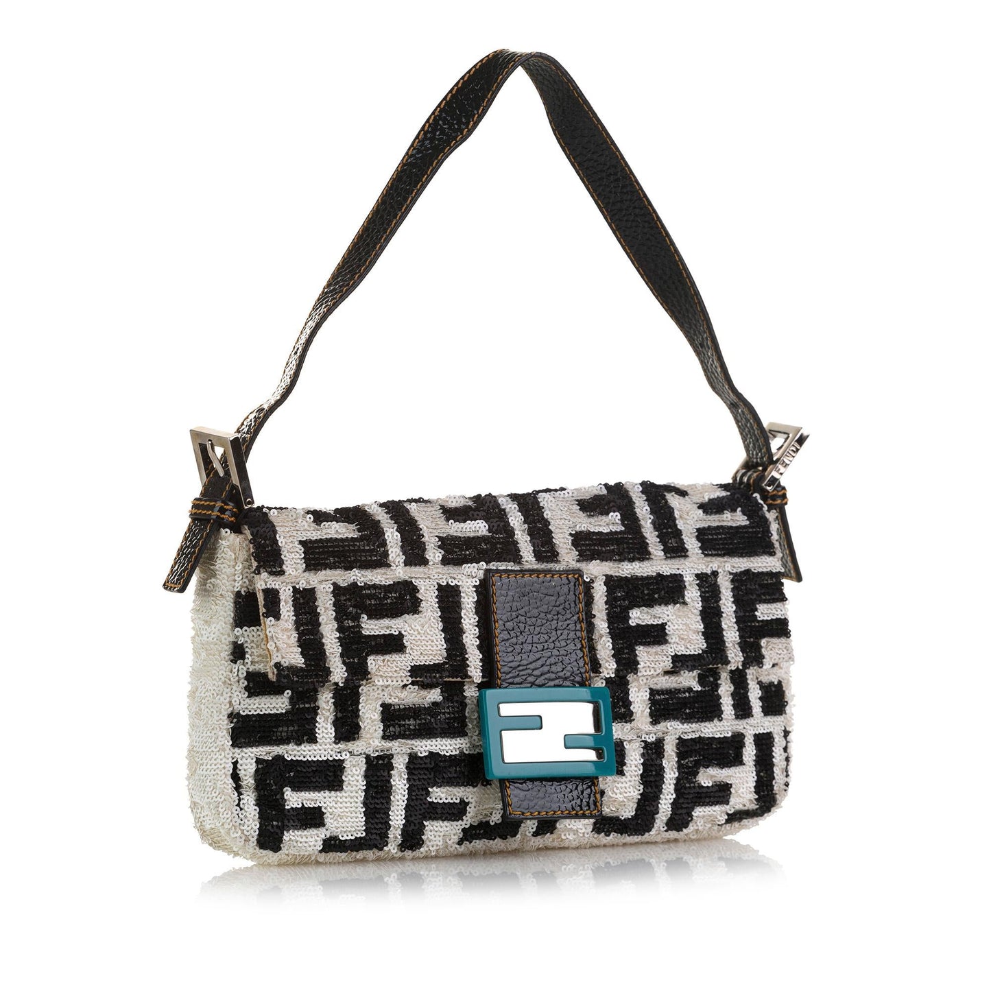 Fendi Sequined Zucca Mamma Baguette Shg E5Coqr Handbag Shoulder Bag