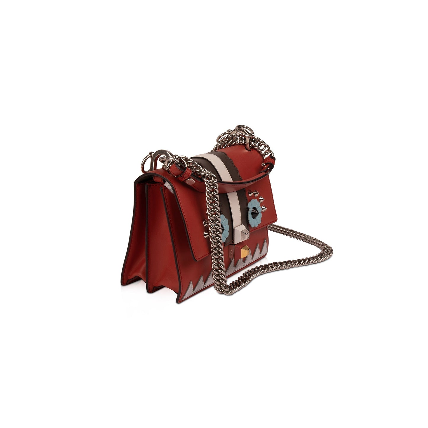 Fendi Kan Faces Bag Leather Small Travel Bag