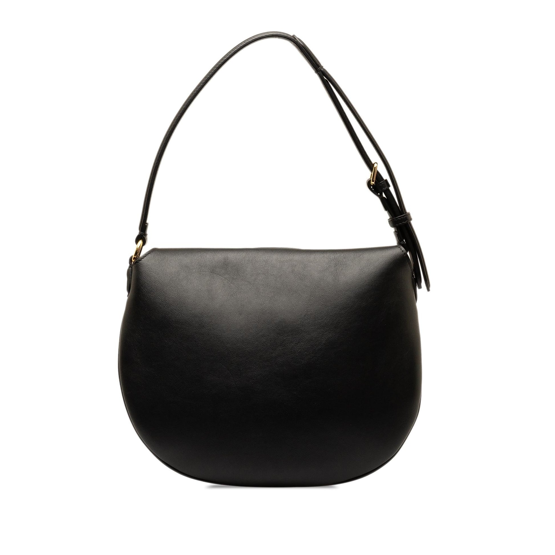 Fendi Croissant Hobo Shg Dnderr Leather Small Shoulder Bag