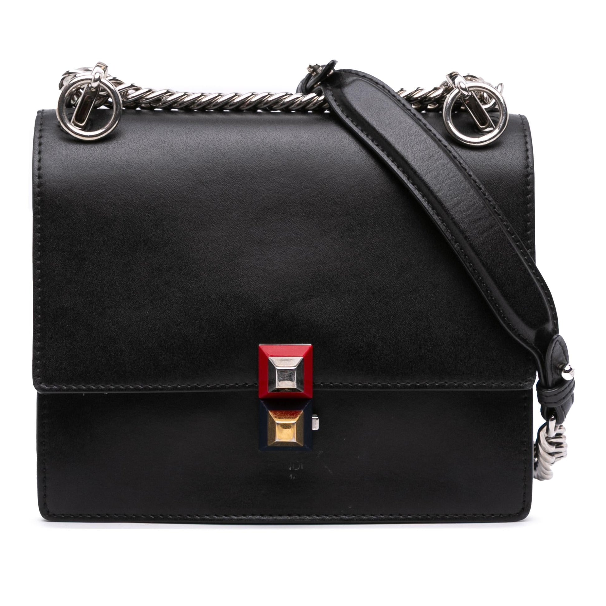 Fendi Kan Crossbody Leather Small Crossbody Bag