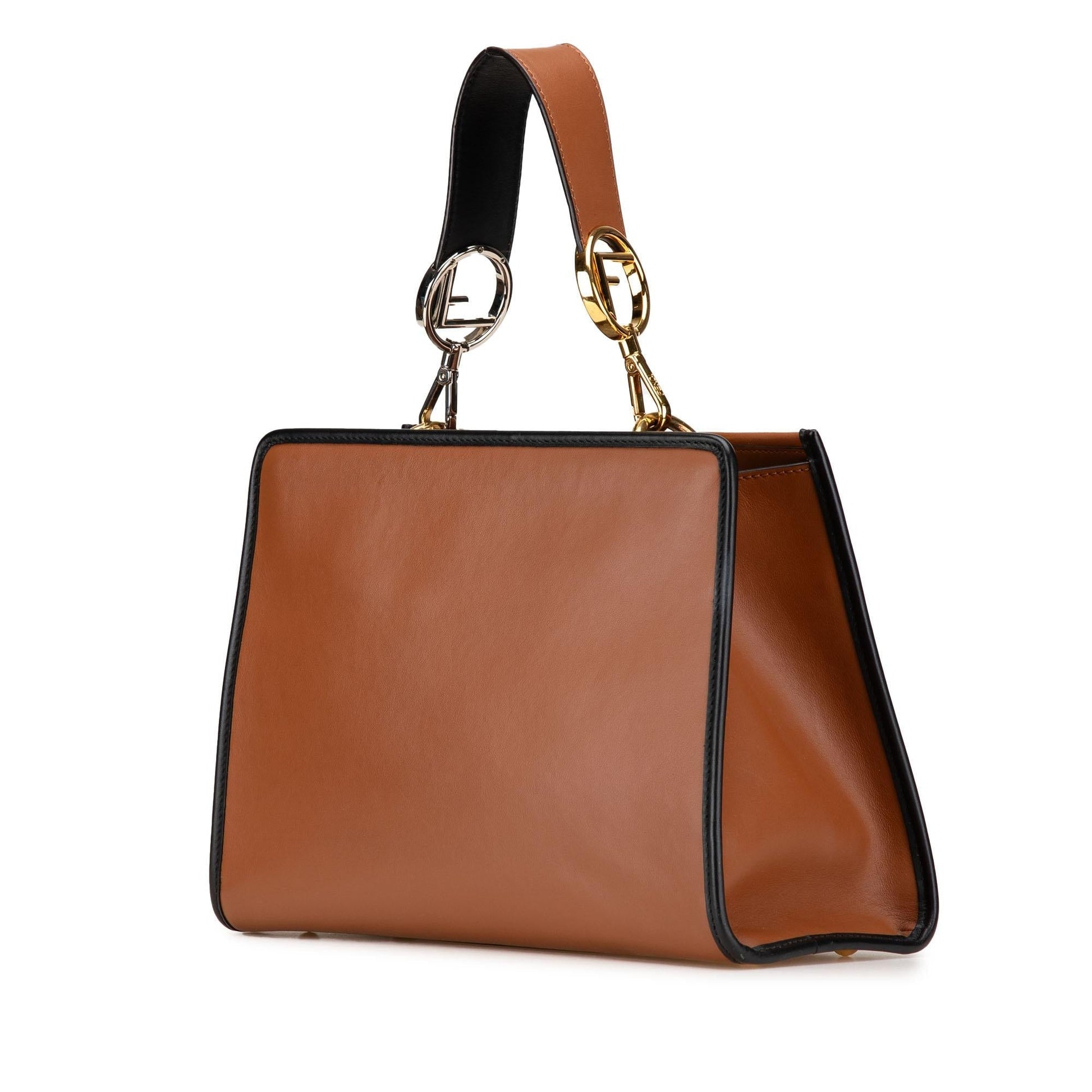 Fendi Runaway Satchel Leather Small Satchel Bag