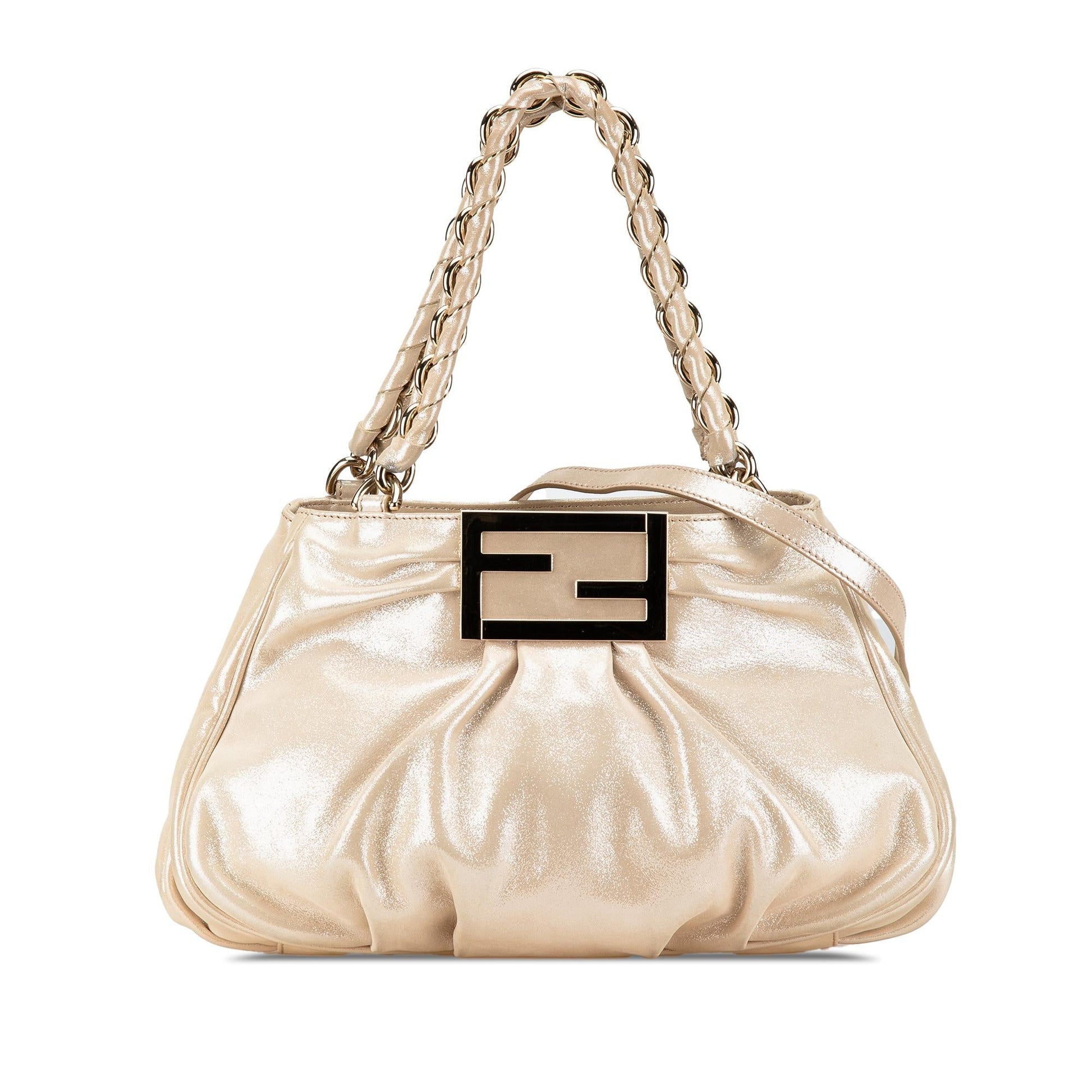 Fendi Metallic Mia Satchel Small Chain Satchel Bag