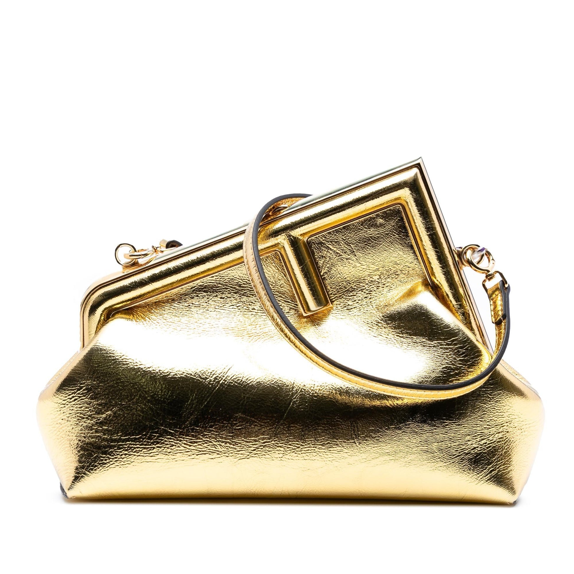 Fendi Metallic Nappa First Crossbody Small Crossbody Bag