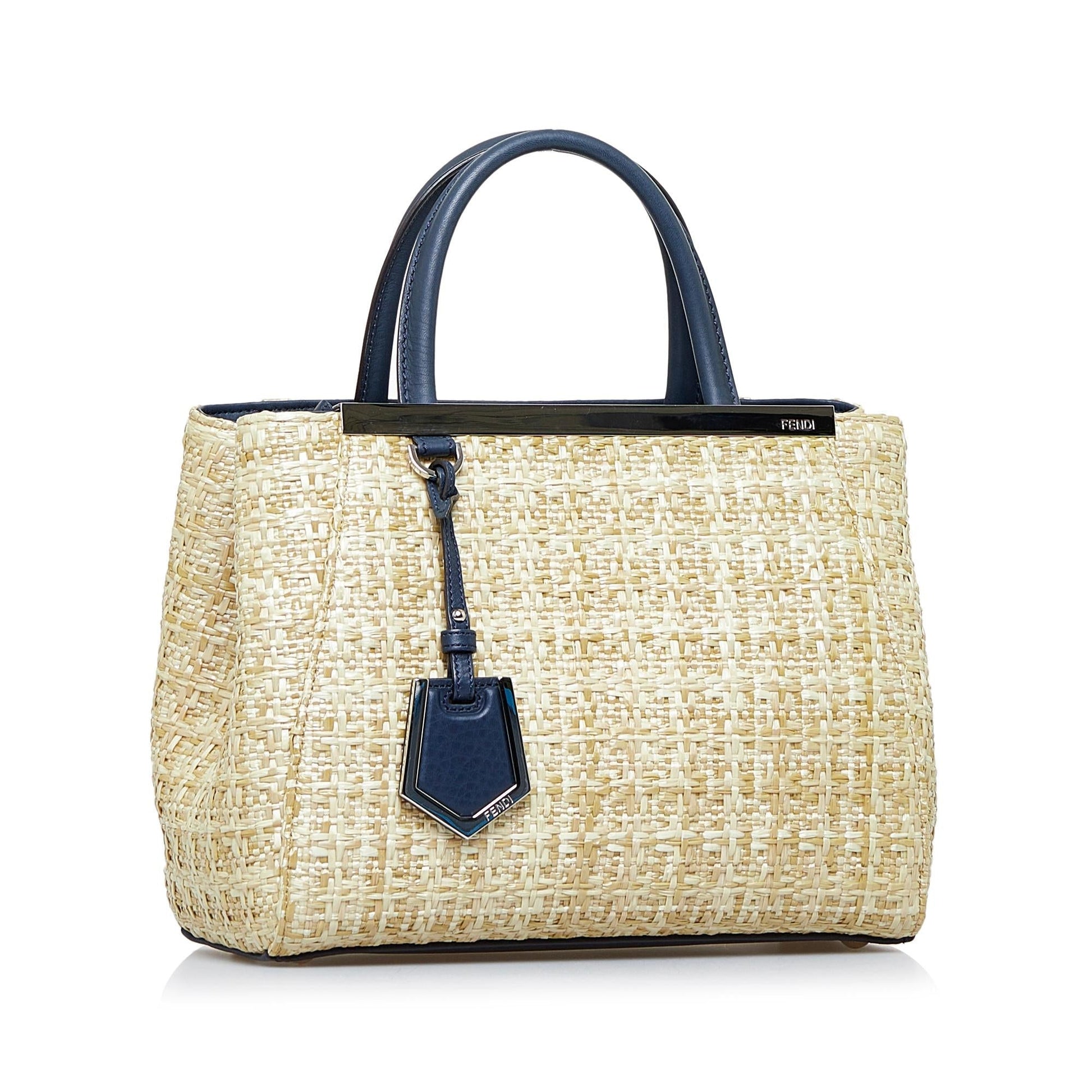 Fendi 2Jours Shg Rvynbb Satchel Bag Raffia Small