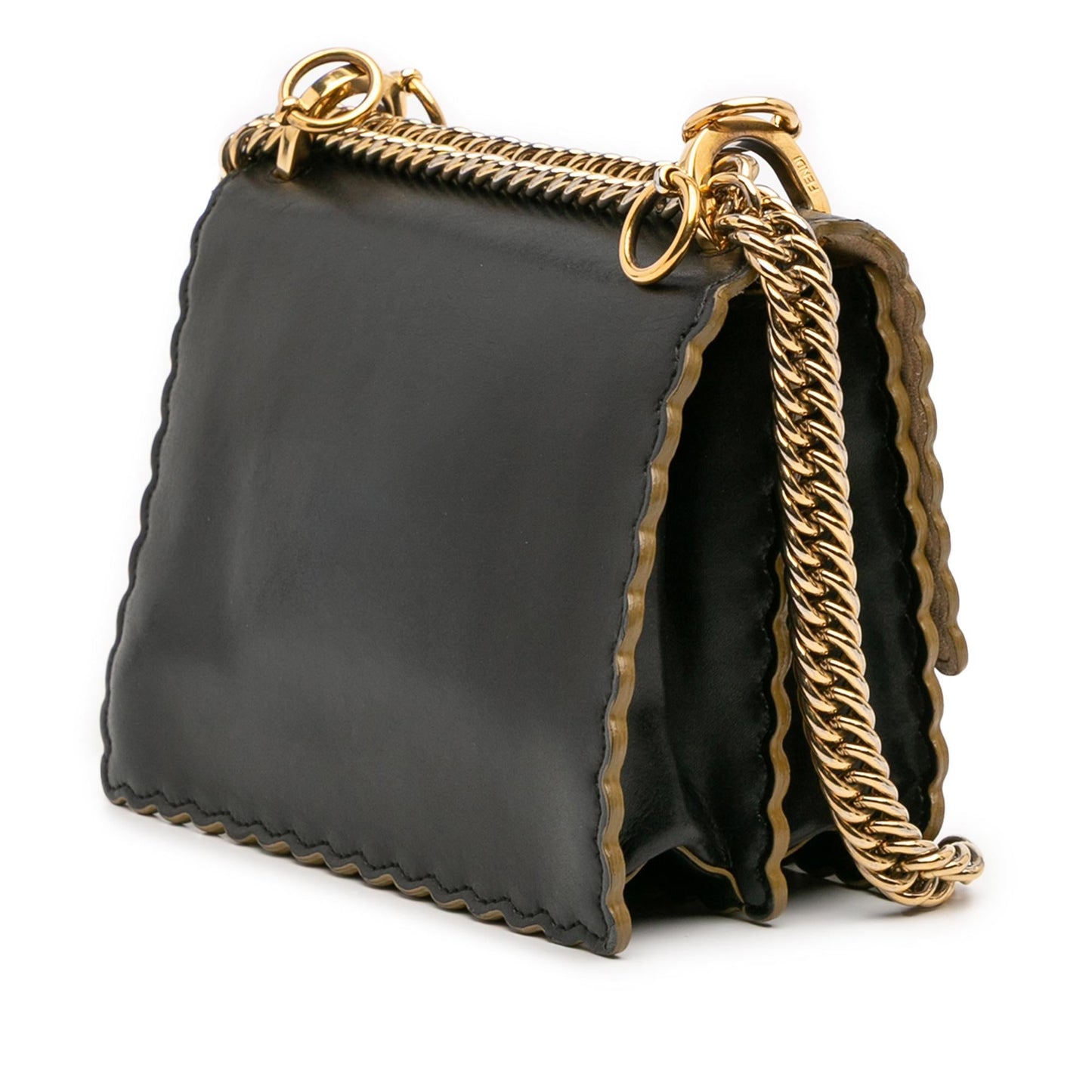 Fendi Scalloped Kan Crossbody Leather Small Crossbody Bag Kan I Crossbody