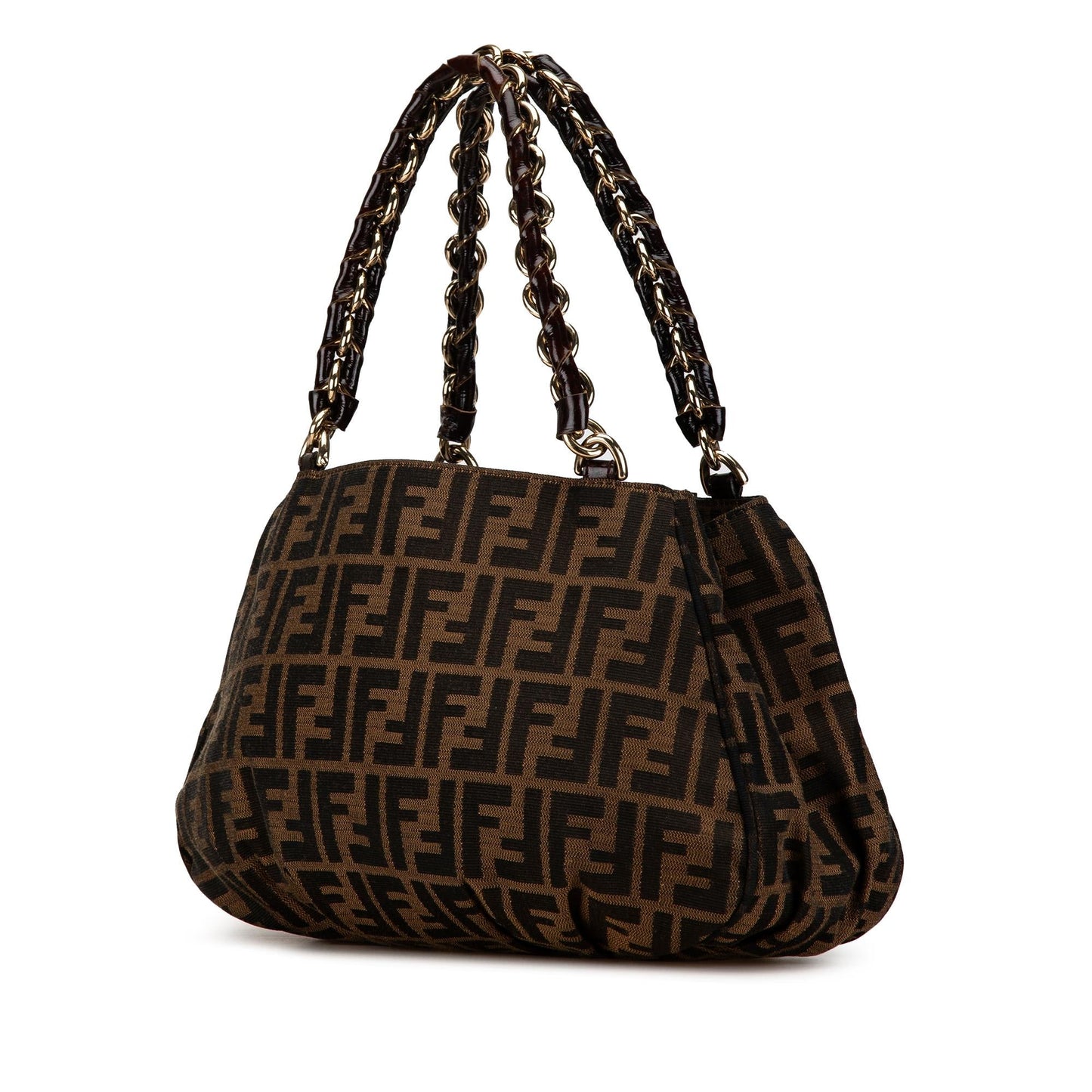 Fendi Zucca Mia Tote Shg Ikzcne Canvas Small Chain Tote Bag