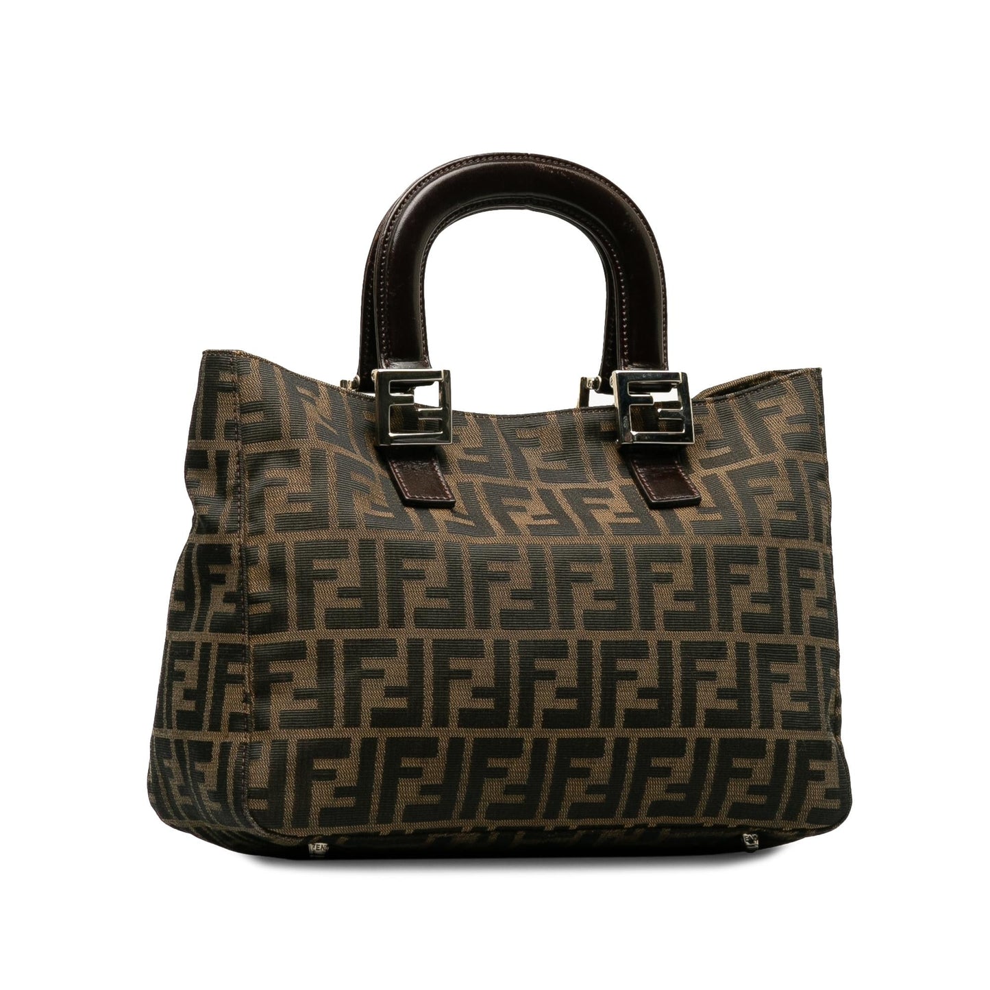 Fendi Zucca Twins Tote Canvas Small Tote Bag Tote Shg Vw77Xo