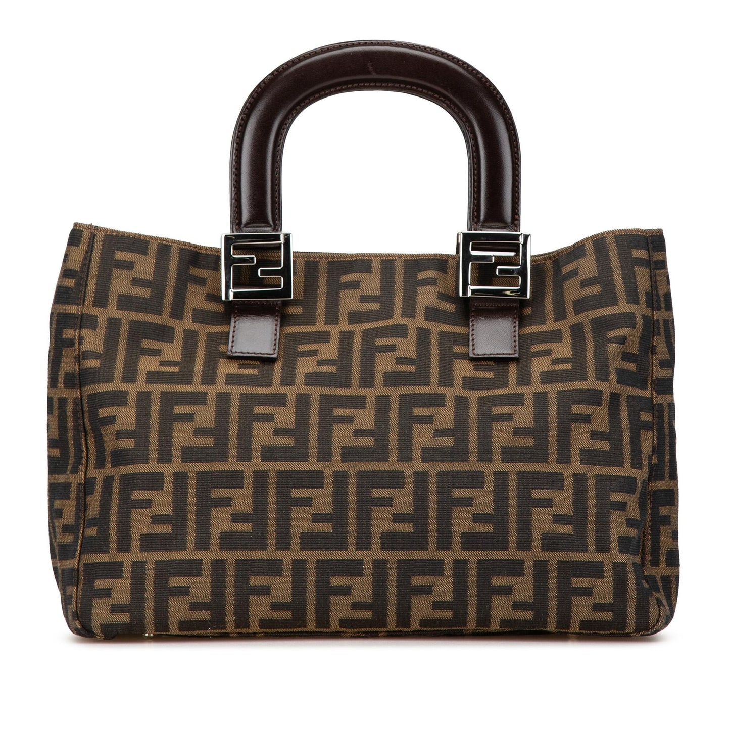 Fendi Zucca Twins Tote Canvas Small Tote Bag Canvas Twins Tote