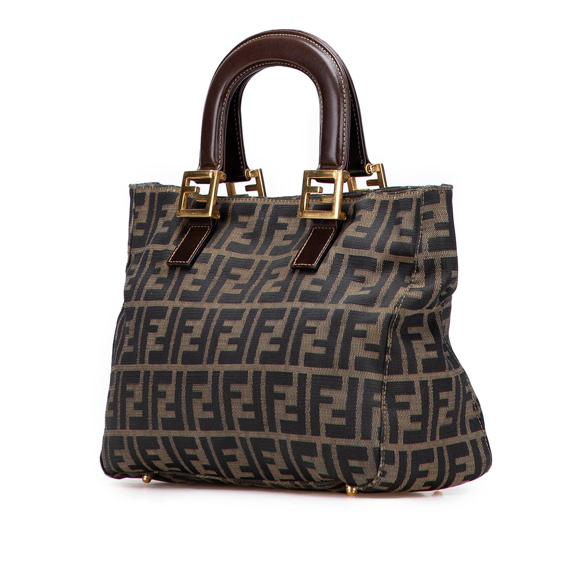 Fendi Zucca Twins Tote Canvas Small Tote Bag Twins Tote 5