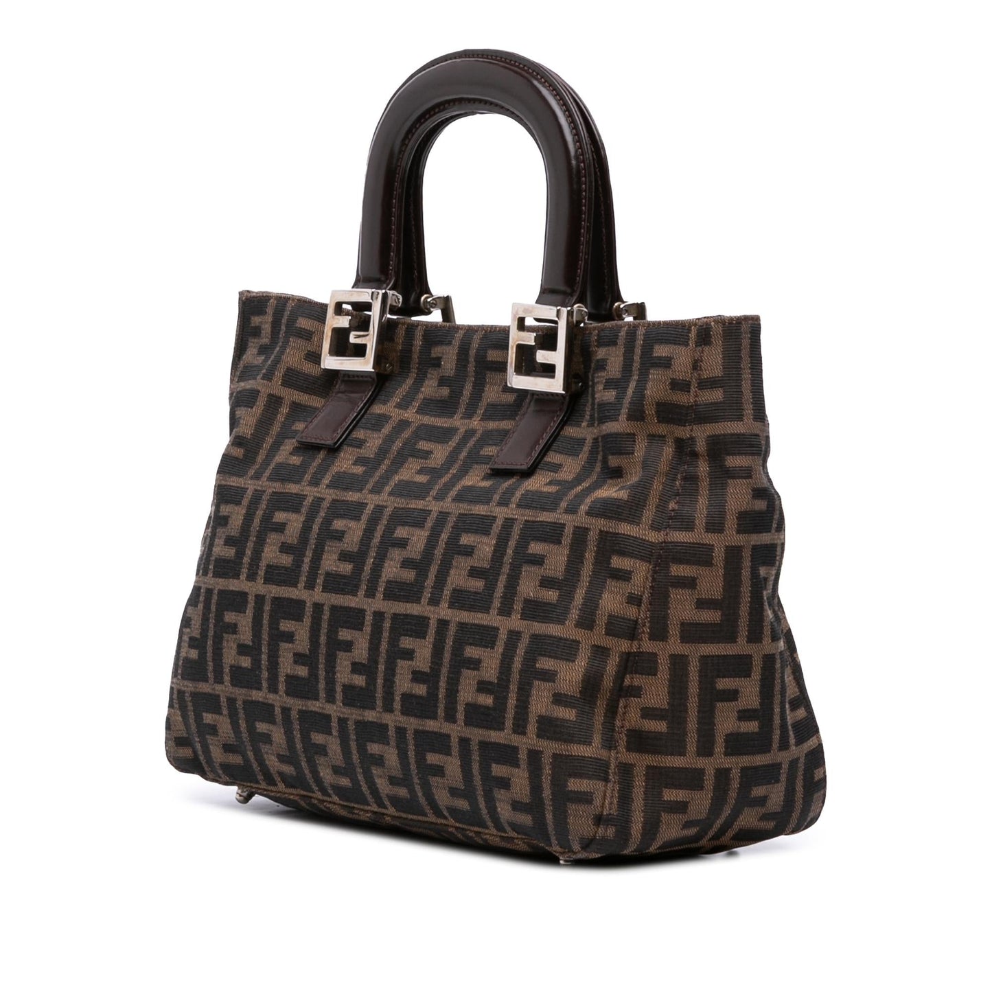 Fendi Zucca Twins Tote Canvas Small Tote Bag Twins Tote 6