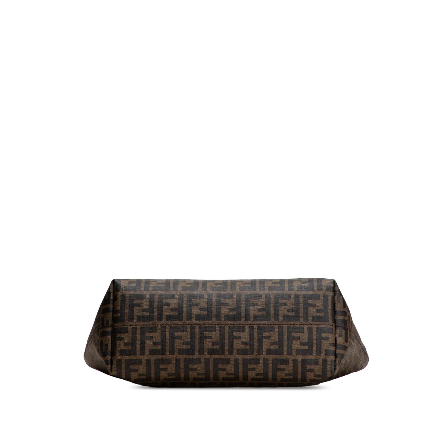 Fendi Zucca Coated Roll Tote Canvas Small Tote Bag