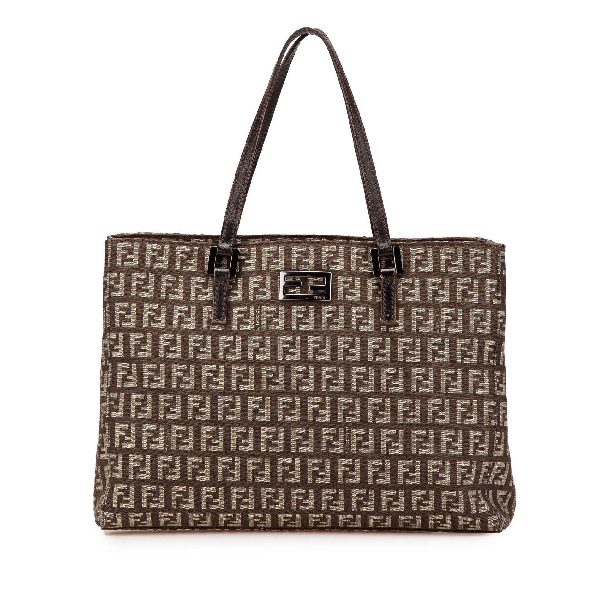 Fendi Zucchino Tote Canvas Small Tote Bag Canvas Tote 3