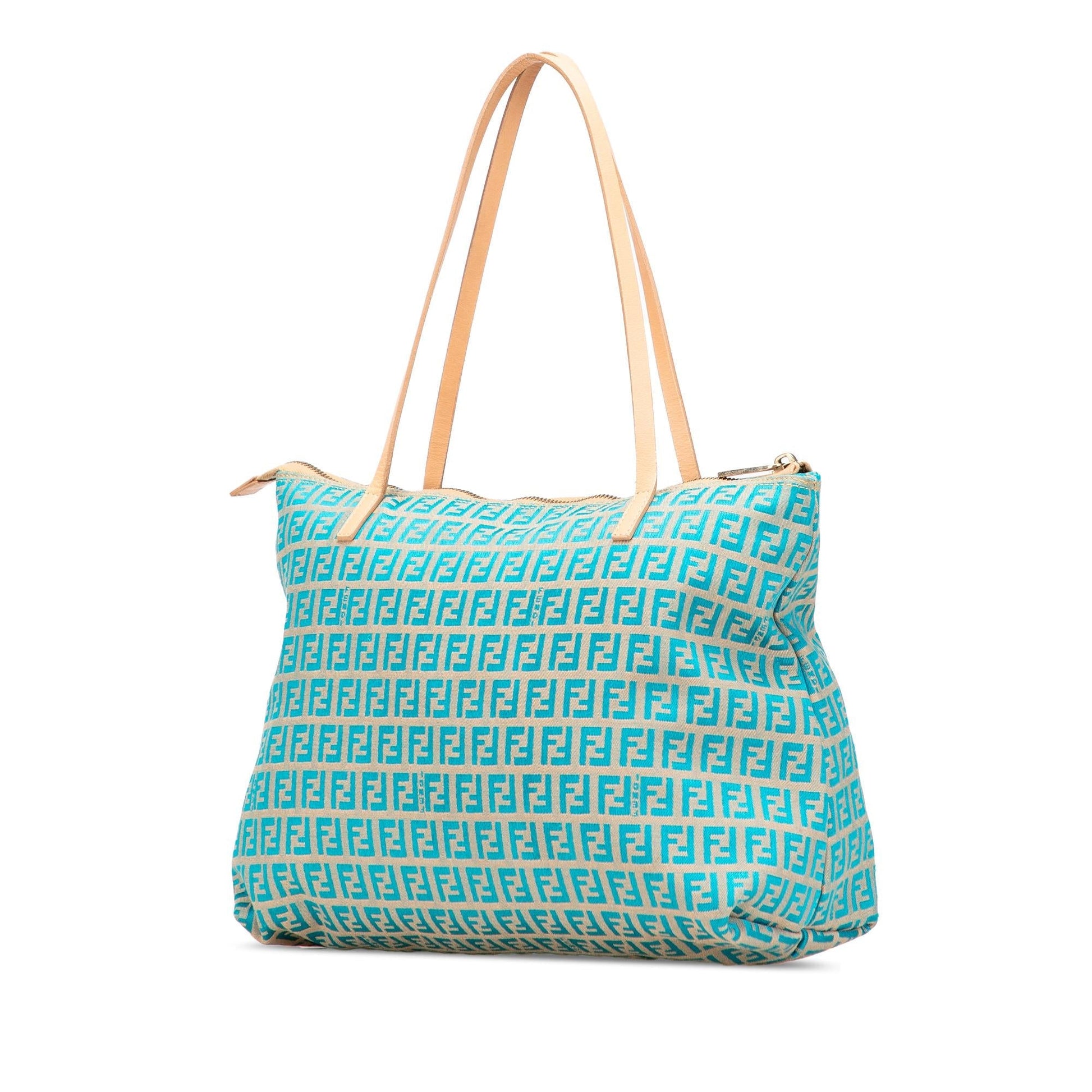 Fendi Zucchino Tote Canvas Small Tote Bag Canvas Tote 4