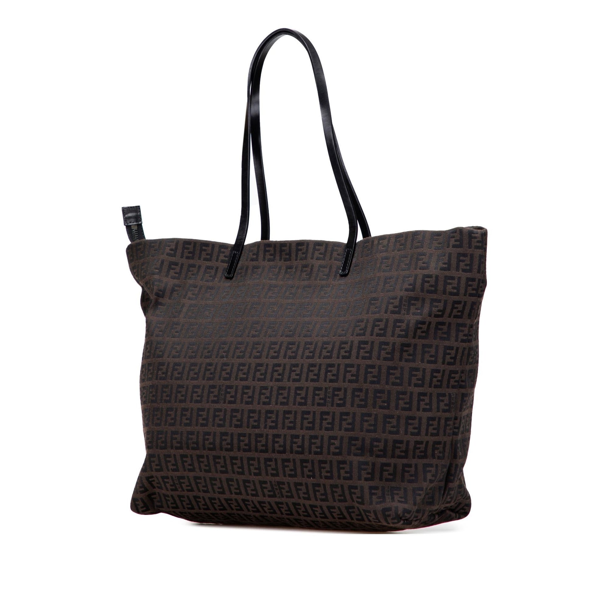 Fendi Zucchino Tote Canvas Small Tote Bag