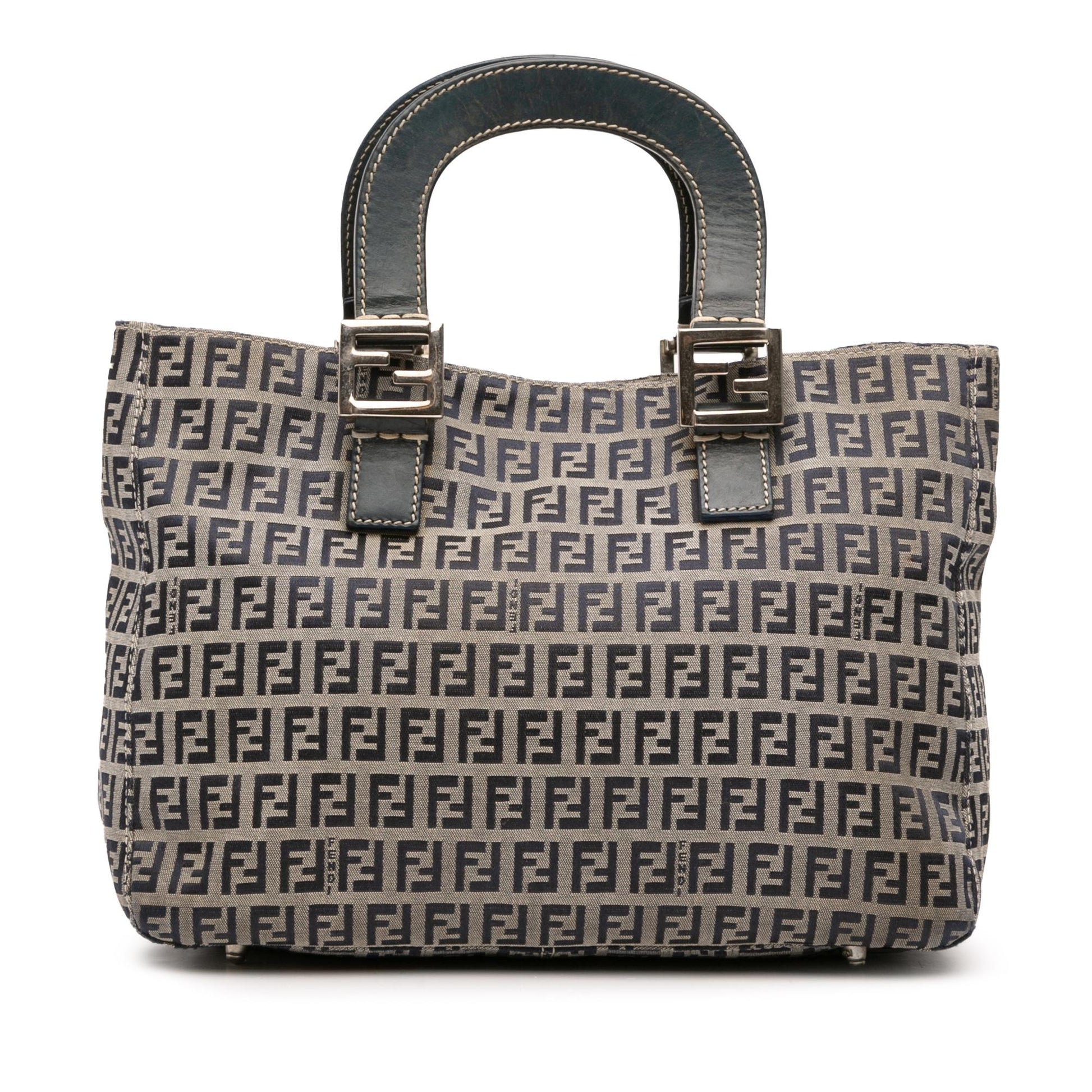 Fendi Zucchino Twins Tote Canvas Small Tote Bag Twins Tote 2