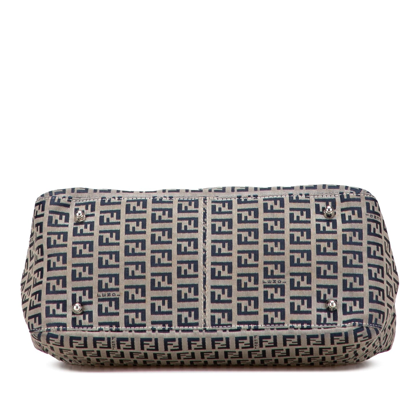 Fendi Zucchino Twins Tote Canvas Small Tote Bag