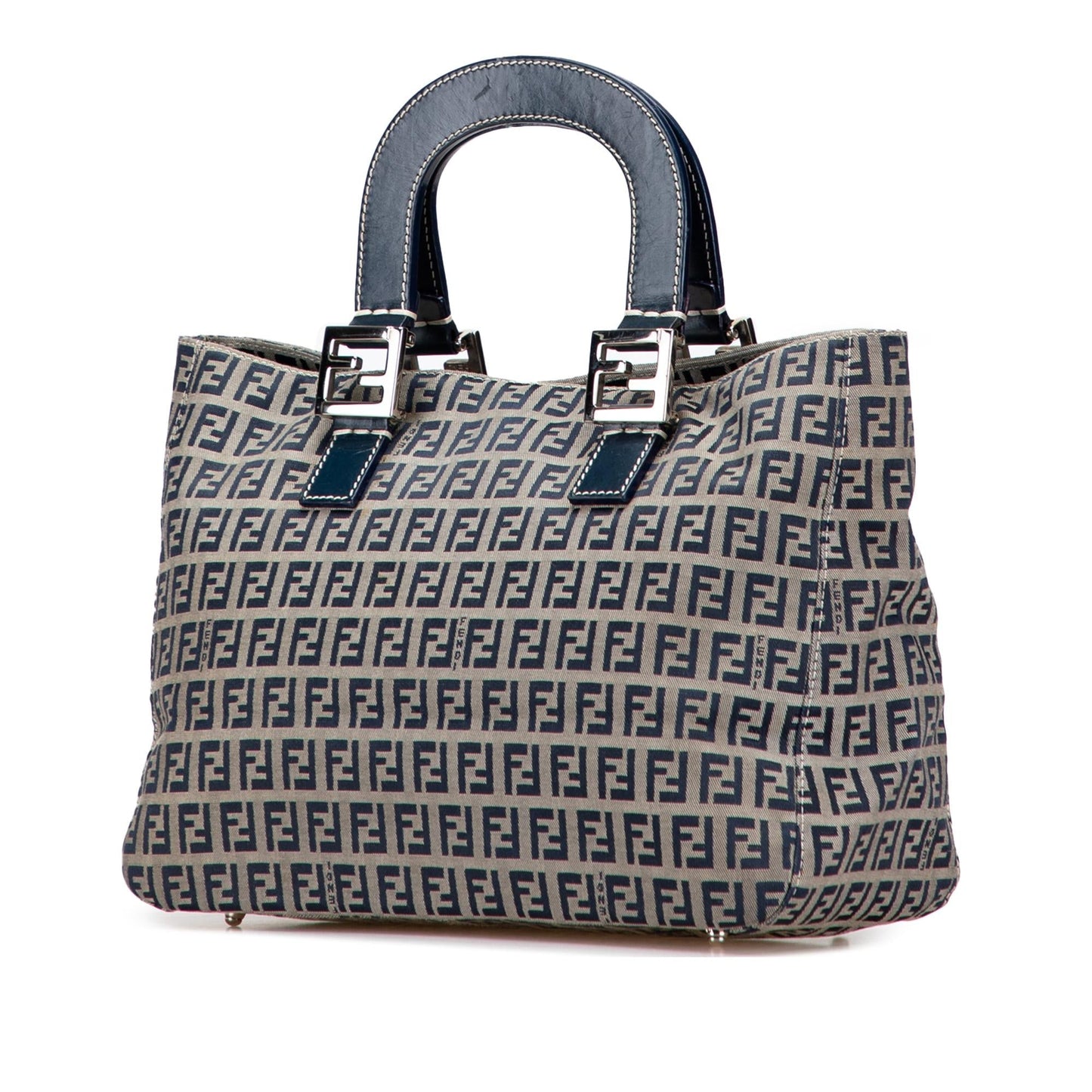 Fendi Zucchino Twins Tote Canvas Small Tote Bag