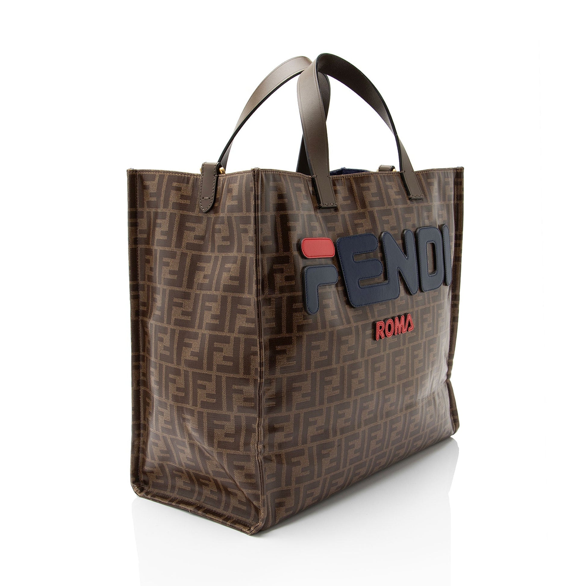 Fendi Spalmati Fila Mania Shopper Tote Logo Tote Bag