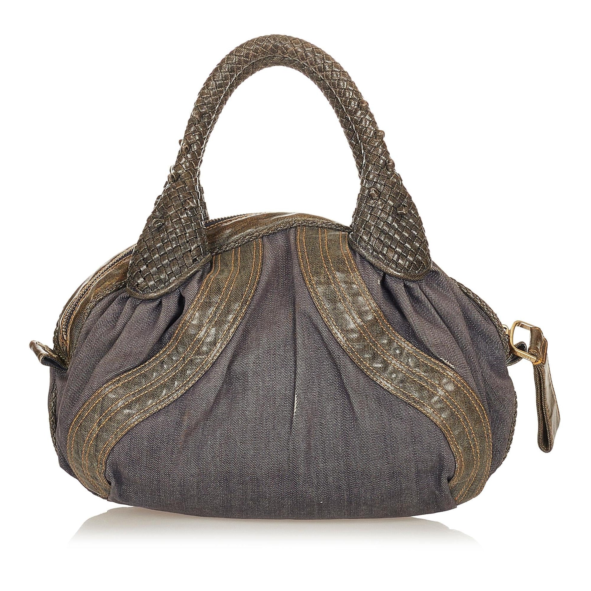 Fendi Spy Handbag Shg Denim Satchel Bag Handbag Shg 27009