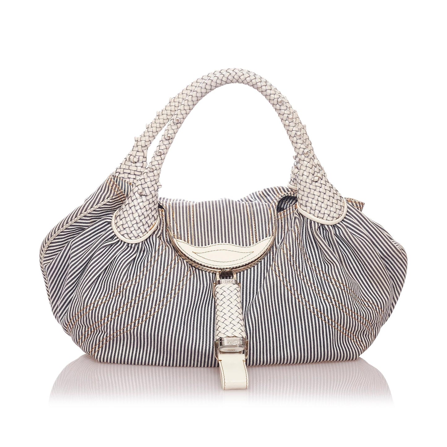Fendi Spy Handbag Shg Denim Satchel Bag