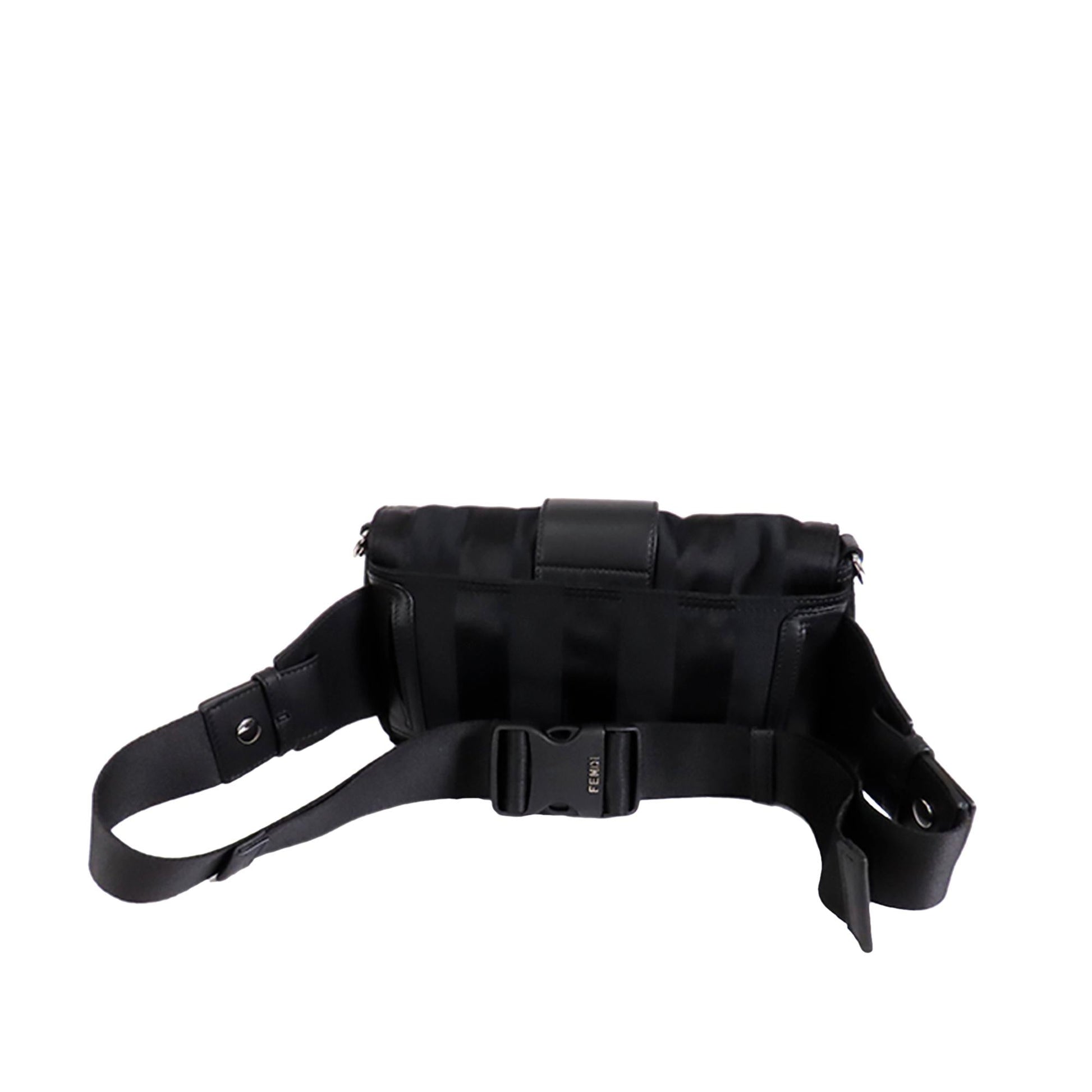 Fendi Stripes Convertible Baguette Shg Satchel Bag
