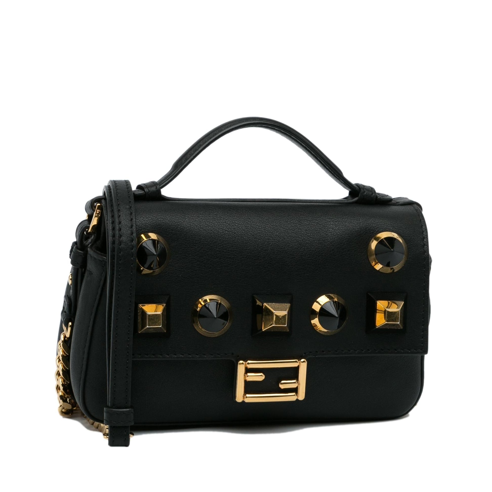 Fendi Studded Baguette Shg Igmosg Satchel Bag Micro