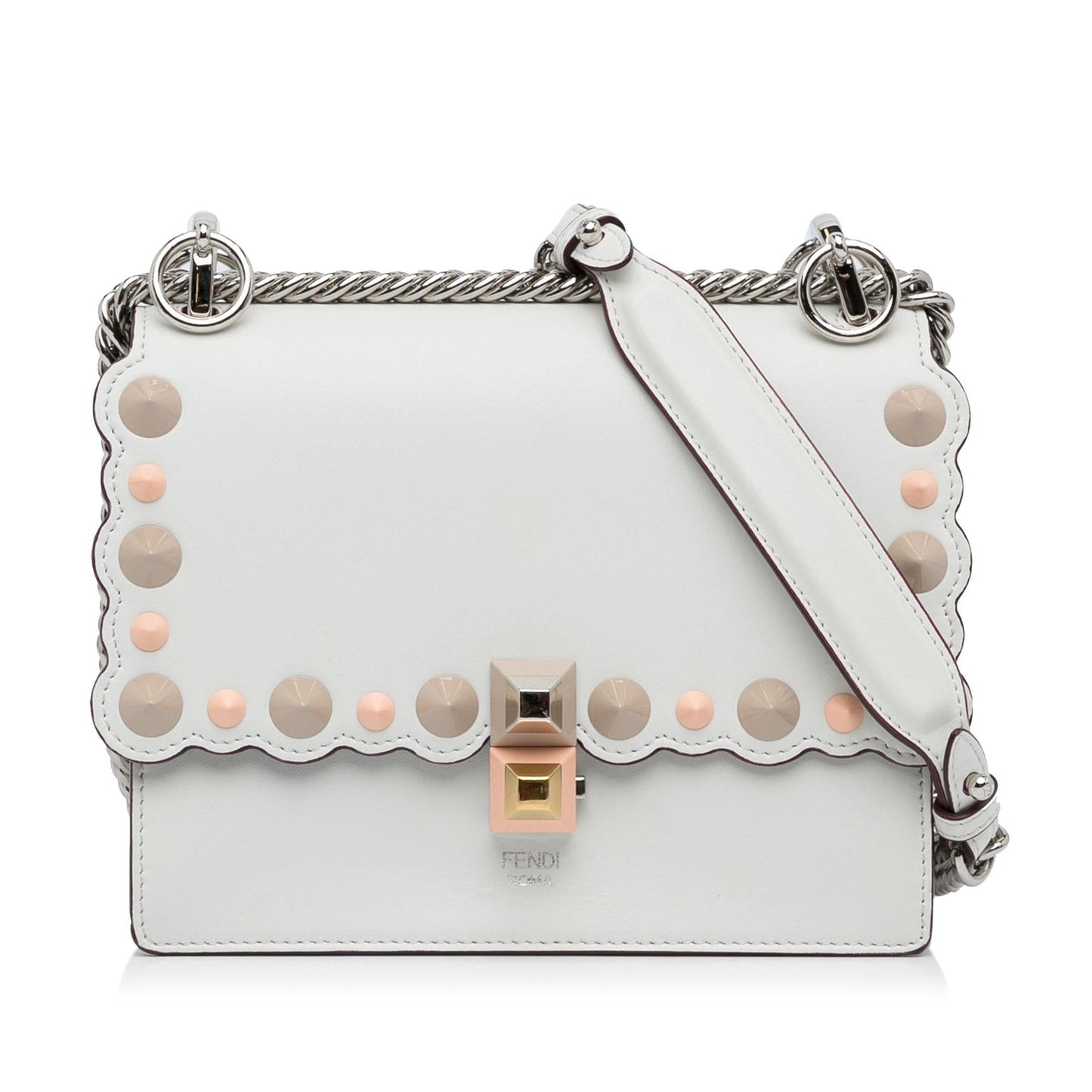 Fendi Studded Scalloped Kan Crossbody Shg Nfdjiw Crossbody Bag