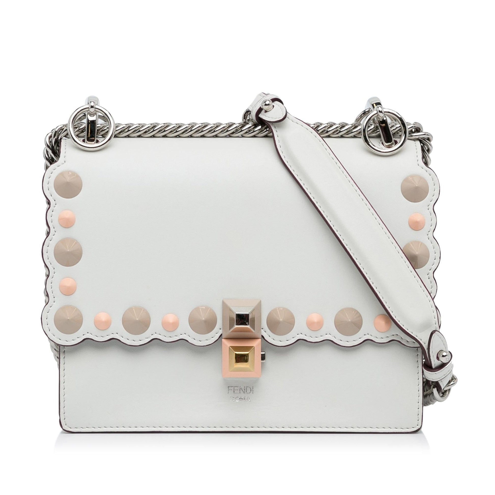 Fendi Studded Scalloped Kan Crossbody Shg Nfdjiw Crossbody Bag