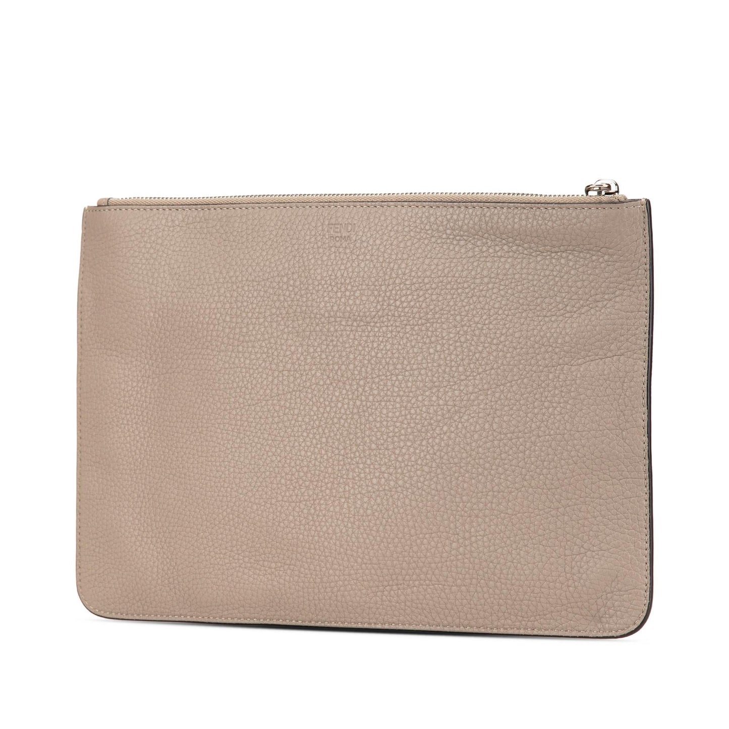 Fendi Sue Tilley Banana Clutch Leather Zip Clutch Bag Banana Zip Clutch