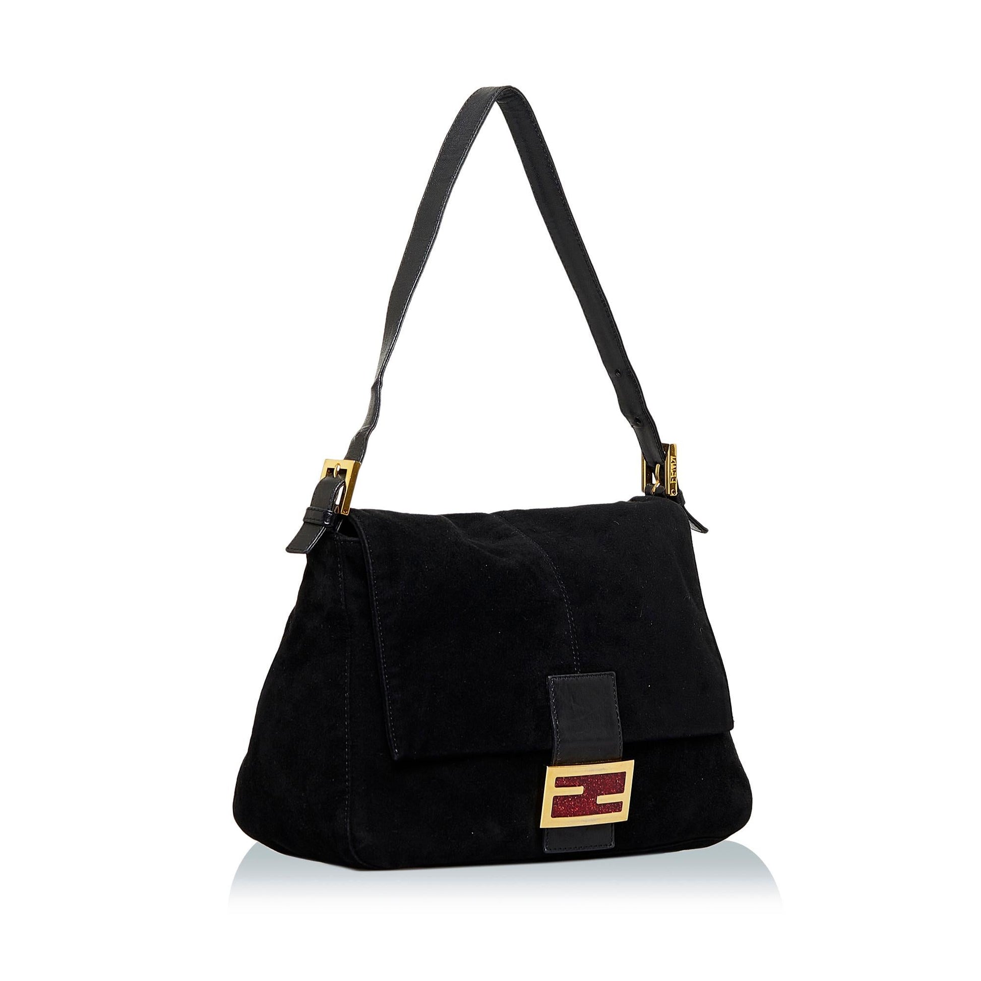 Fendi Mamma Forever Shg Azgvom Shoulder Bag Suede