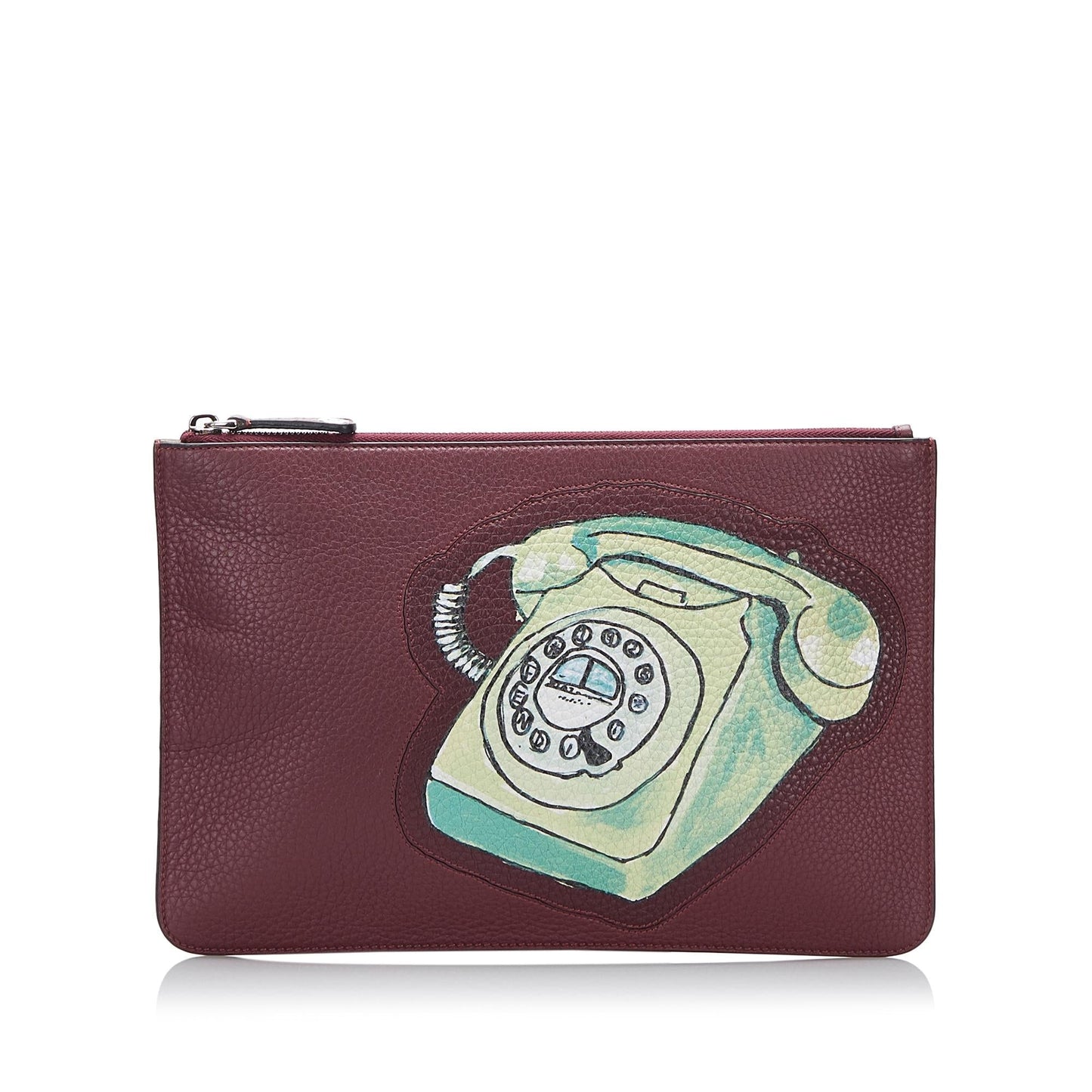 Fendi Telephone Clutch Shg Xvnet2 Leather Clutch Bag