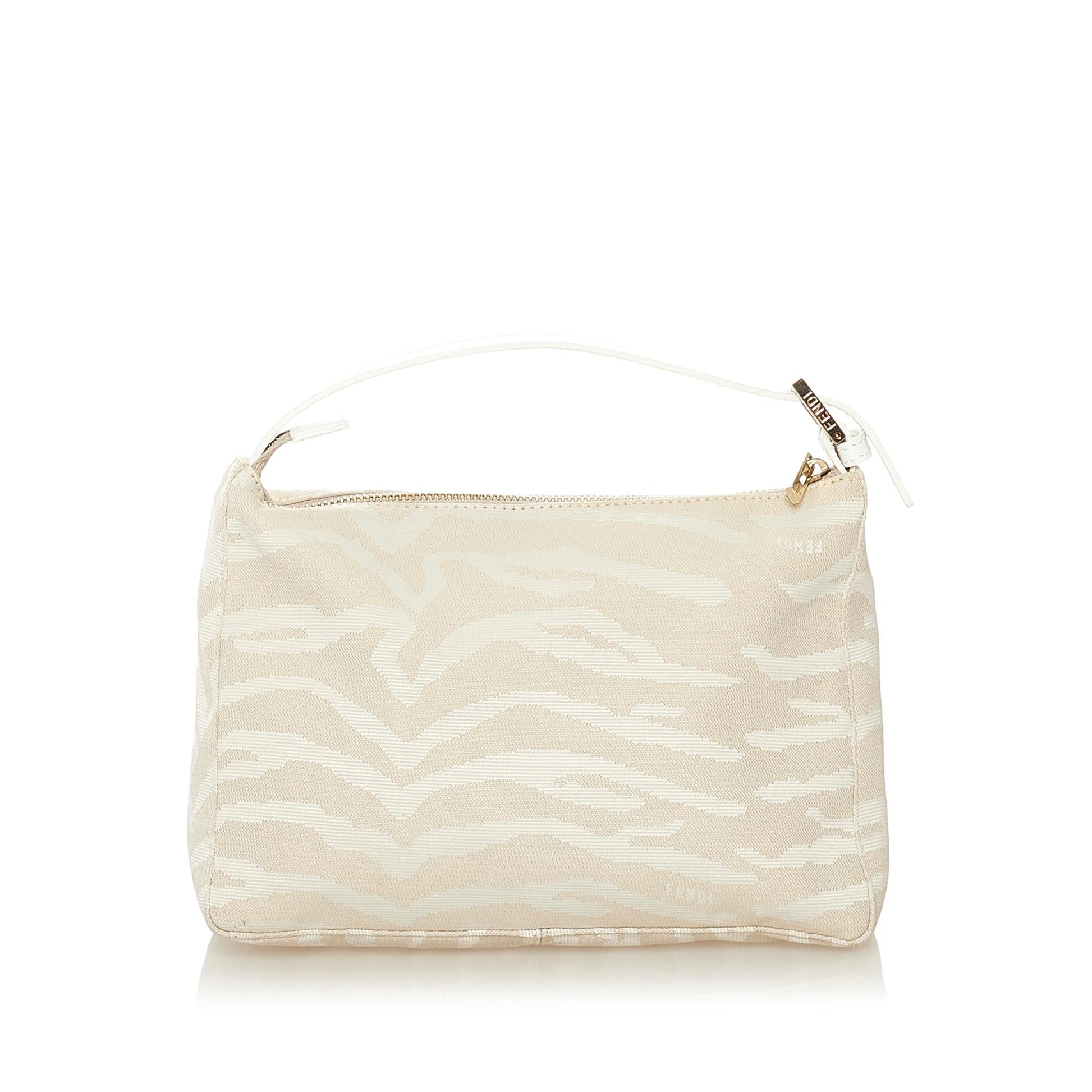 Fendi Tiger Print Handbag Shg Canvas Satchel Bag